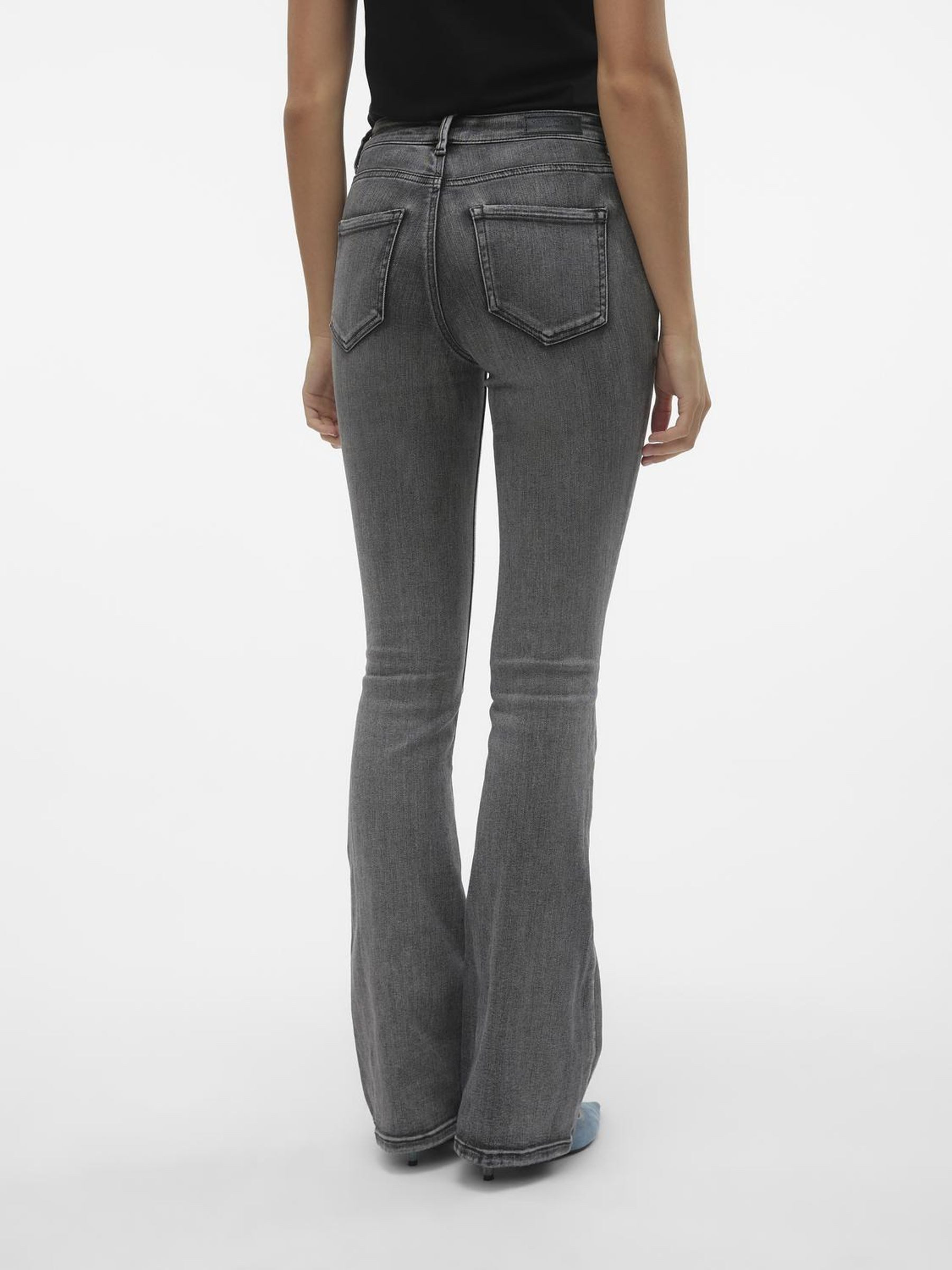 Vero Moda Bootcut-Jeans VMFLASH MR FLARED JEANS LI213 GA NOOS Baumwollmischung mit Stretch, regular waist, bootcut fit