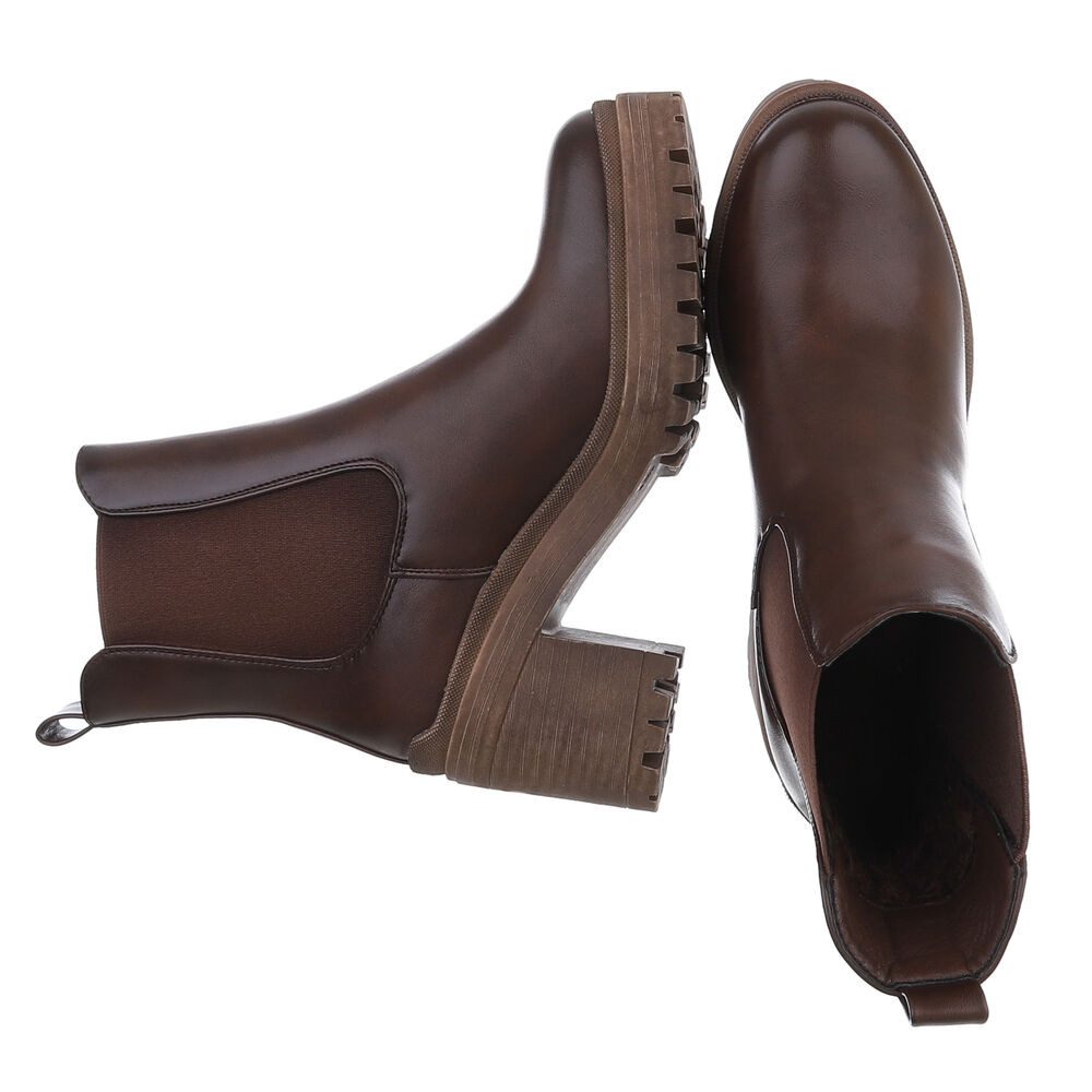 Ital-Design Kniehohe Damenstiefel mit Schnalle für Alltag und Freizeit Plat günstig online kaufen