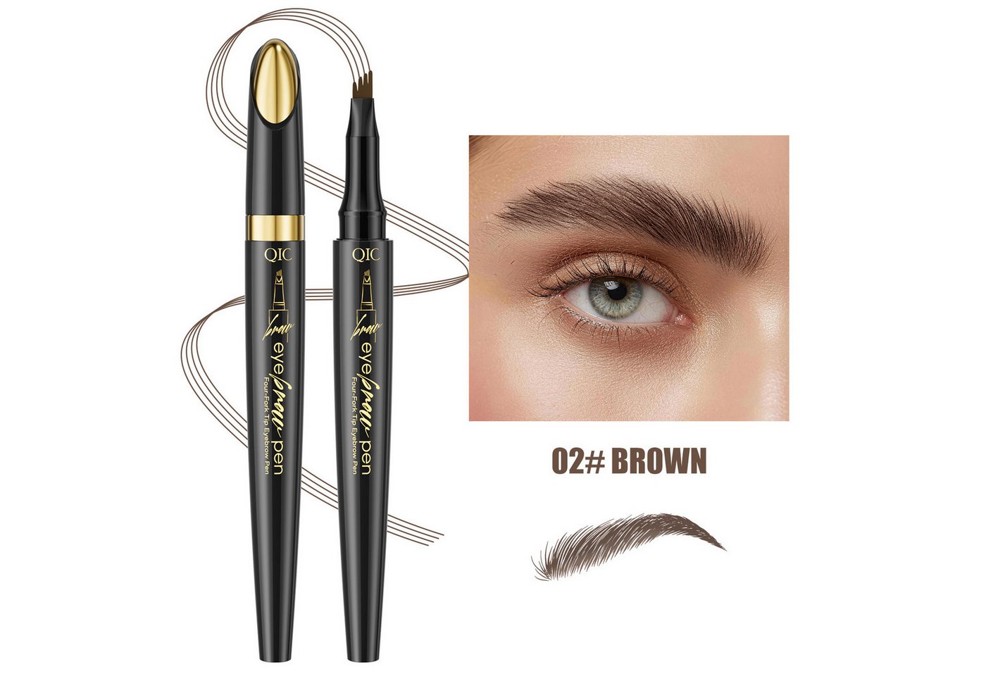 DEBAIJIA Augenbrauen-Stift Augenbrauenstift Natürlich Long Lasting Eyebrow Pencil