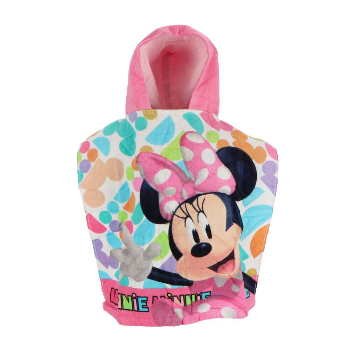 Disney Poncho Minnie Maus Poncho mit Kapuze Badeponcho 100x50cm