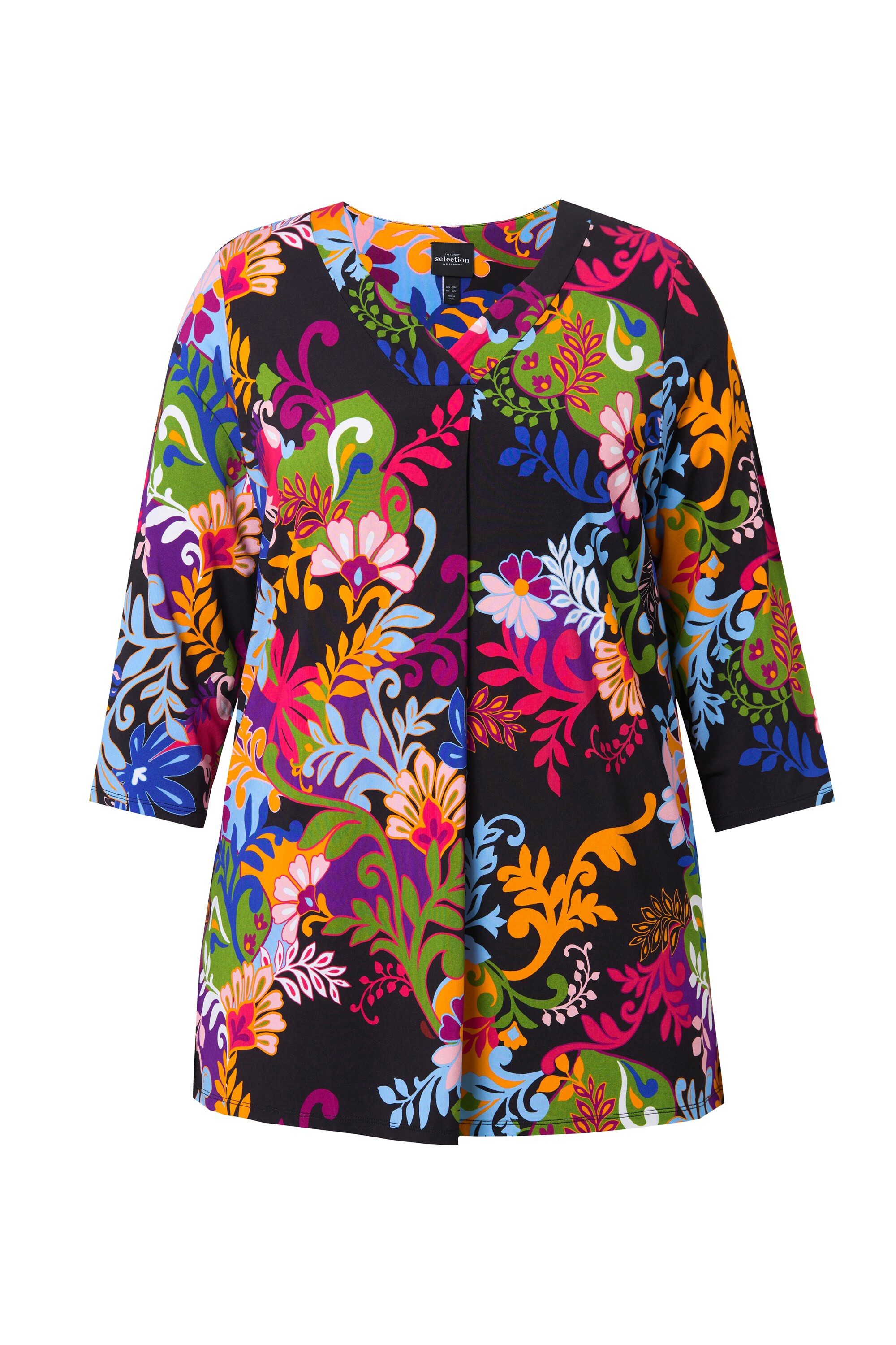 Ulla Popken T-Shirt Slinky-Shirt A-Linie Zierfalte günstig online kaufen