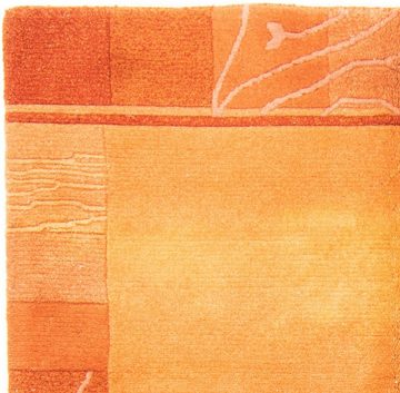 Wollteppich Nepal - 200 x 140 cm - orange, morgenland, rechteckig, Höhe: 18 mm, Wohnzimmer, Handgeknüpft, Einzelstück mit Zertifikat