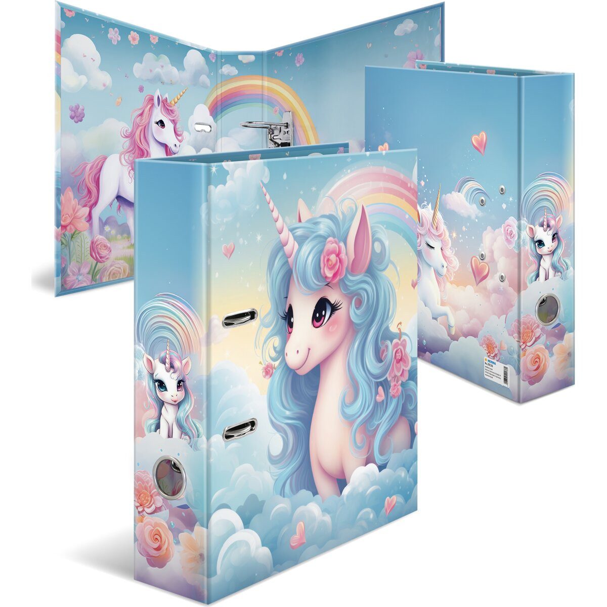 HERMA Aktenordner Motiv-Ordner A4 Happy Unicorns – Bild 4 von 4
