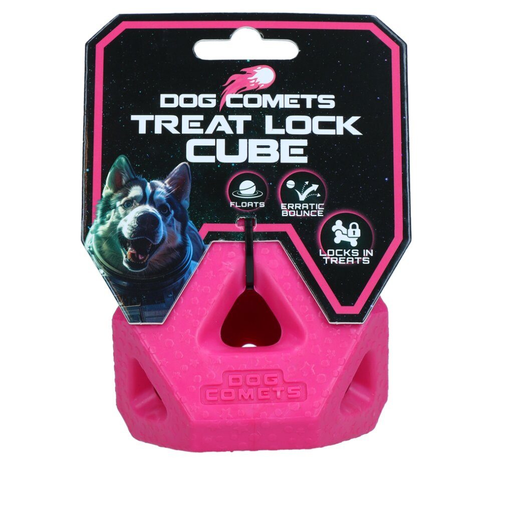 Holland Animal Care Tierquietschie Dog Comets Treat Lock Cube rosa