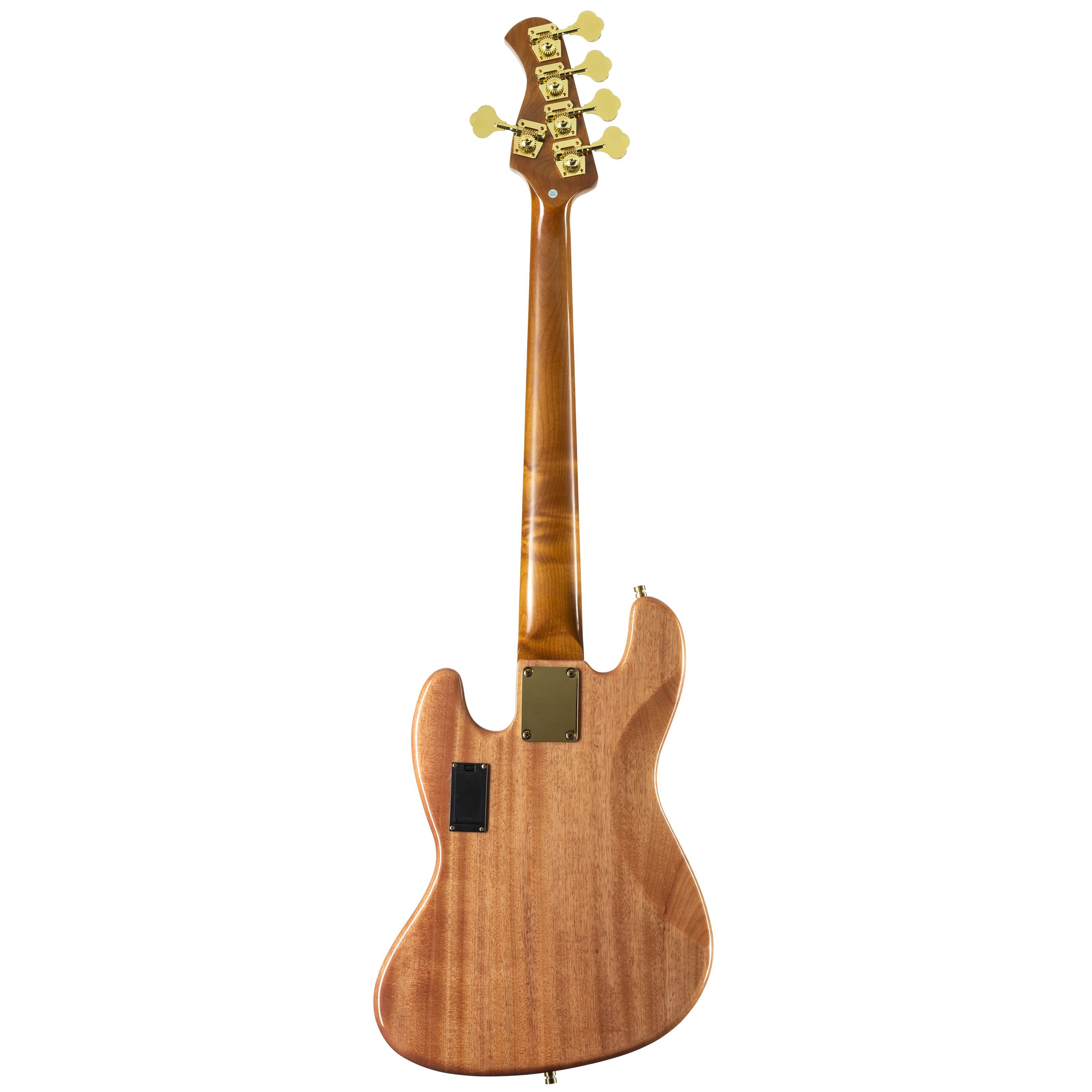 FAME E-Bass, E-Bässe, 5-Saiter E-Bässe, Custom JB 5 Special Burl Green - E-Bass