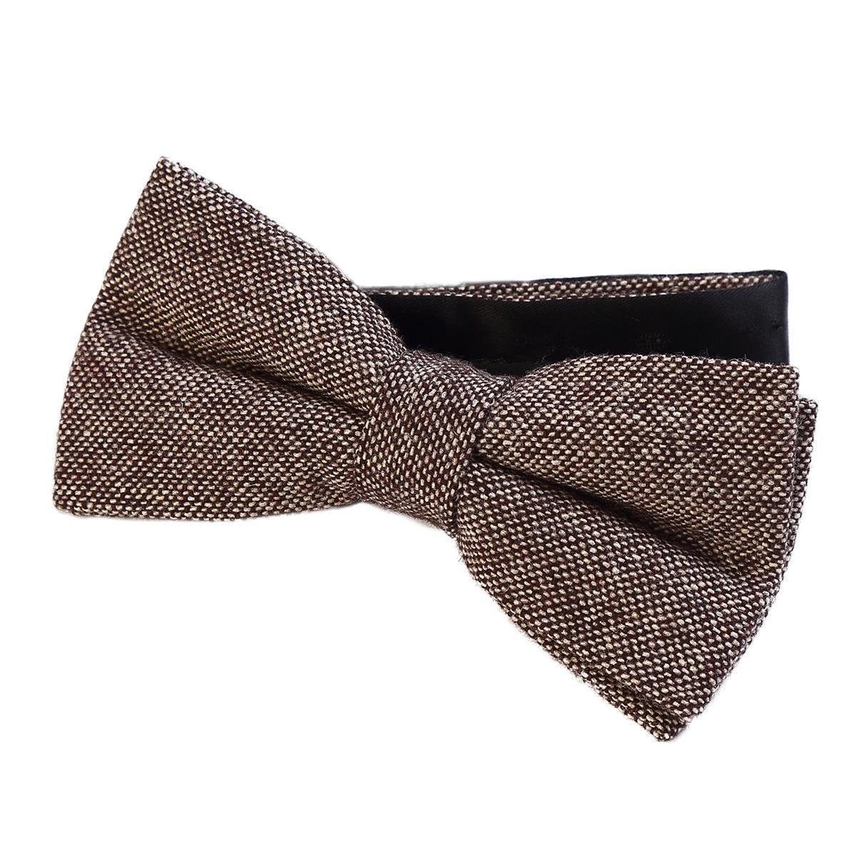 DonDon Fliege DonDon Herren Fliege 12 x 6 cm Baumwolle (Packung, 1-St) bereits gebunden, verstellbar, Tweedlook