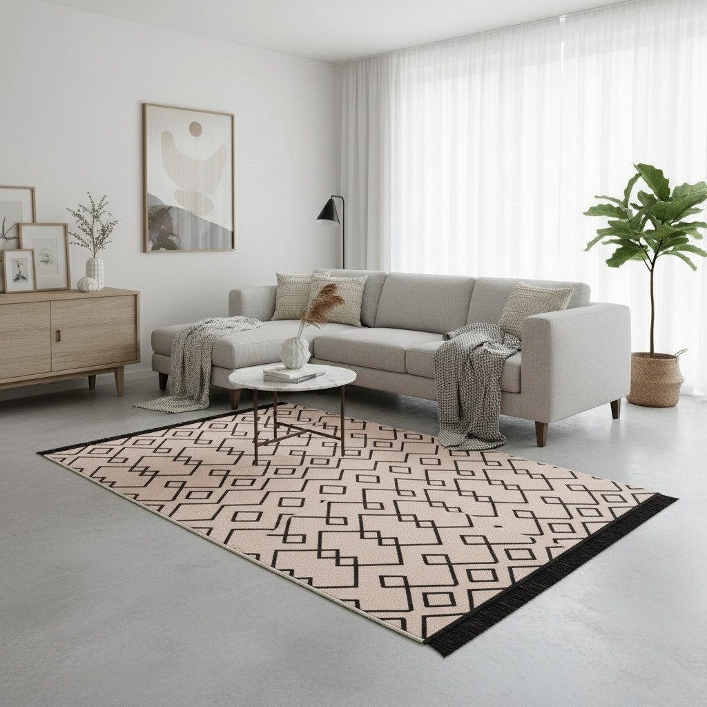 Jimri Teppich Kelim Teppich Wohnzimmer Schlafzimmer Küche, Badezimmer Läufer Flur, Rechteckig, Wendeteppich – Bild 3 von 5