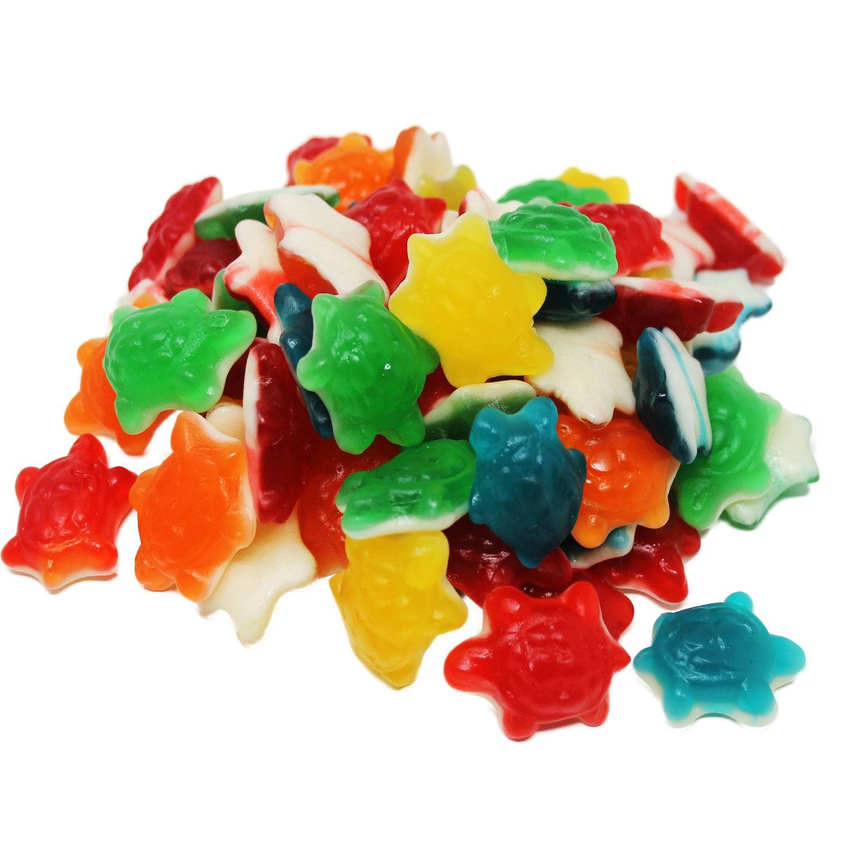 Dulceplus Süßigkeit, Fruchtgummi Schildkröten bunt süß fruchtig mit Schaumzucker 1000g