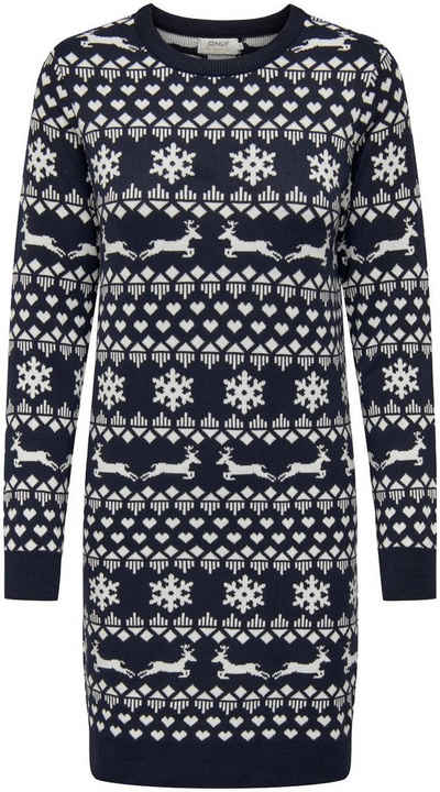 ONLY Strickkleid ONLXMAS SNOWFLAKE LS DRESS CS KNT