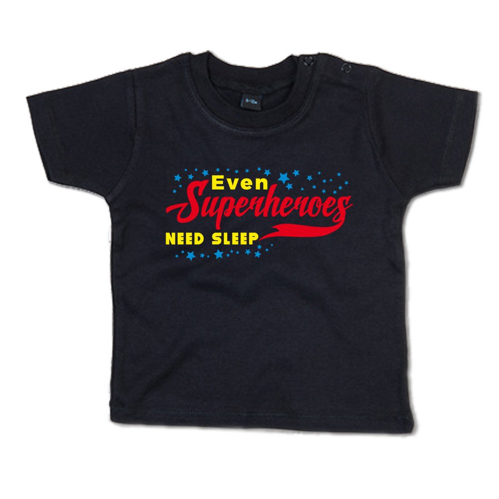 G-graphics T-Shirt Even Superheroes need sleep Baby T-Shirt, mit Spruch / Sprüche / Print / Aufdruck