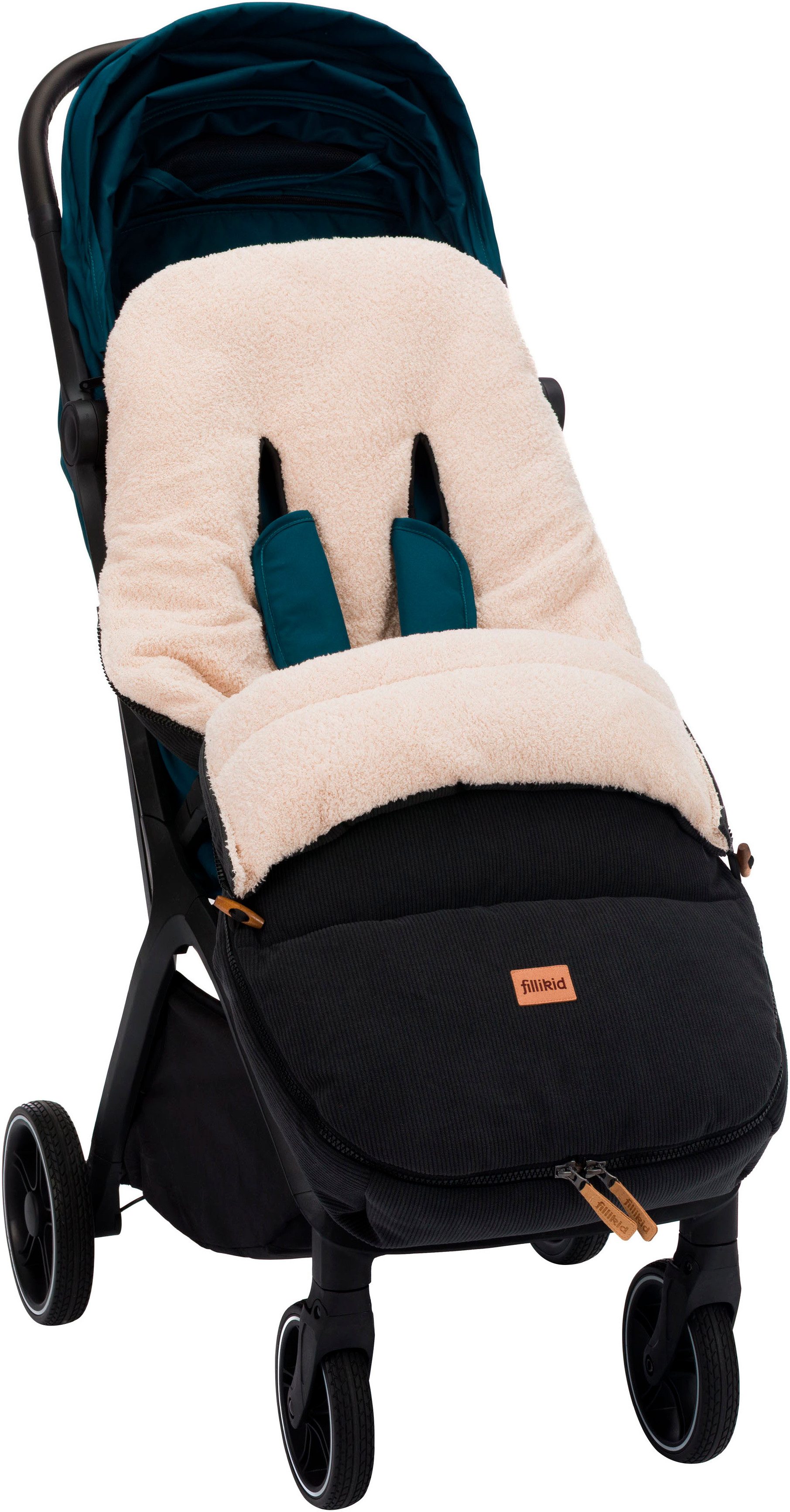 Fillikid Fußsack Kinley Cord/Teddyplüsch, Winterfußsack – Bild 3 von 5
