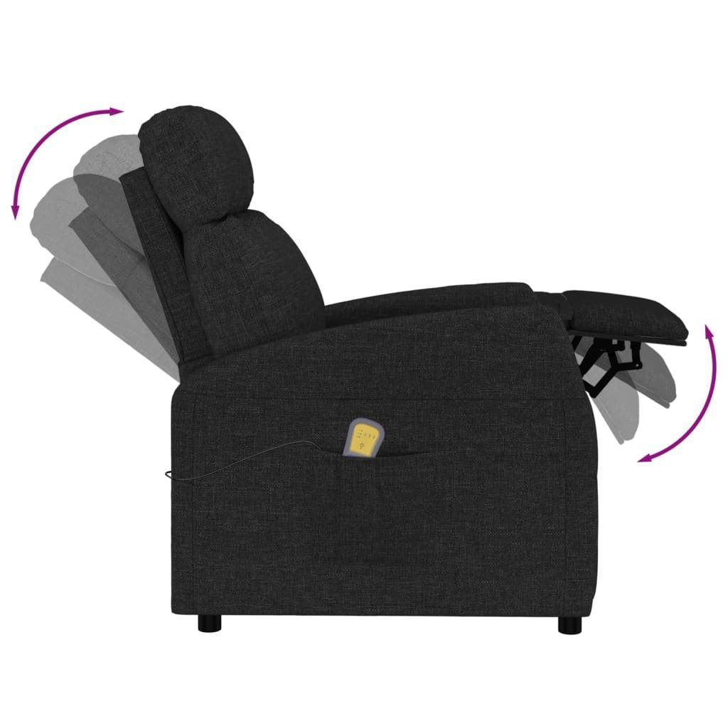 DOTMALL Massagesessel Fernsehsessel Mit Seitentasche, Liegefunktion,Vibration,Metall Schwarz Rahmen