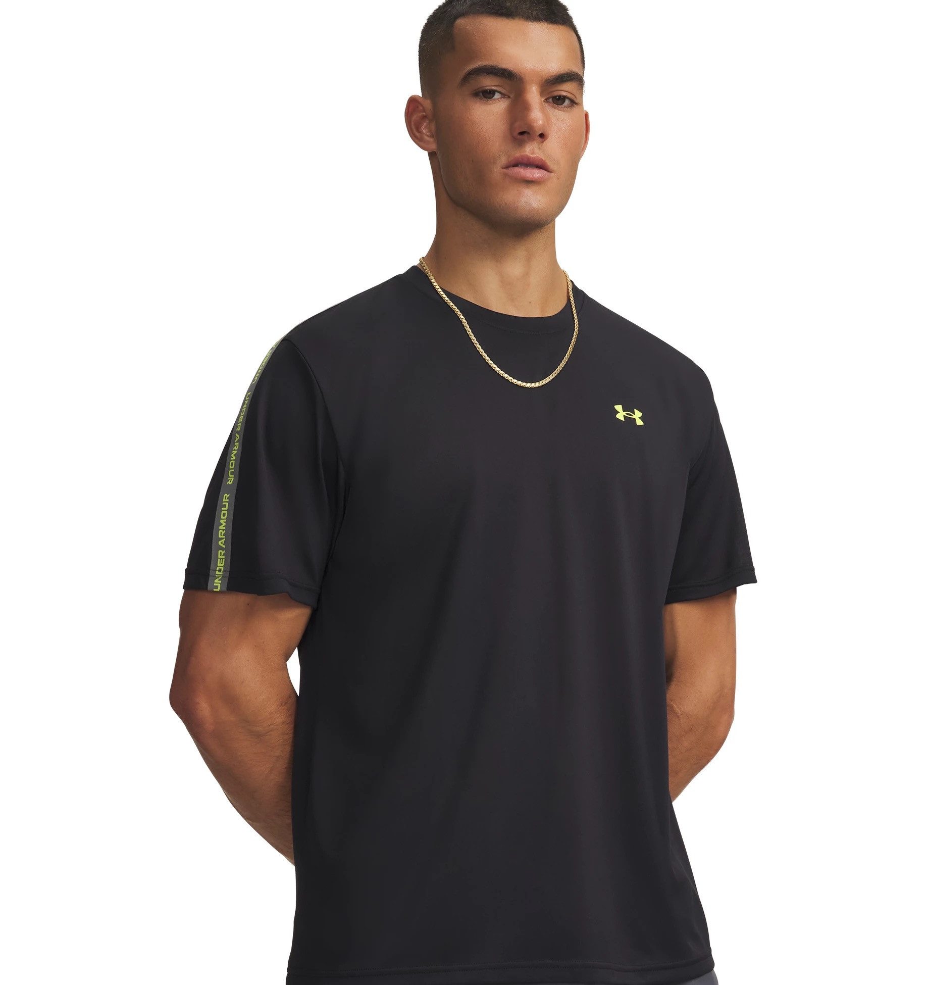 Under Armour® Trainingsshirt UA TECH TAPING SS schnell trocknendes Polyester, atmungsaktives Material