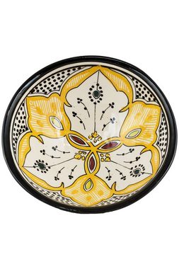 Marrakesch Orient & Mediterran Interior Müslischüssel Orientalische Keramikschale Schale Rund Aram Ø 20cm Groß, Handarbeit