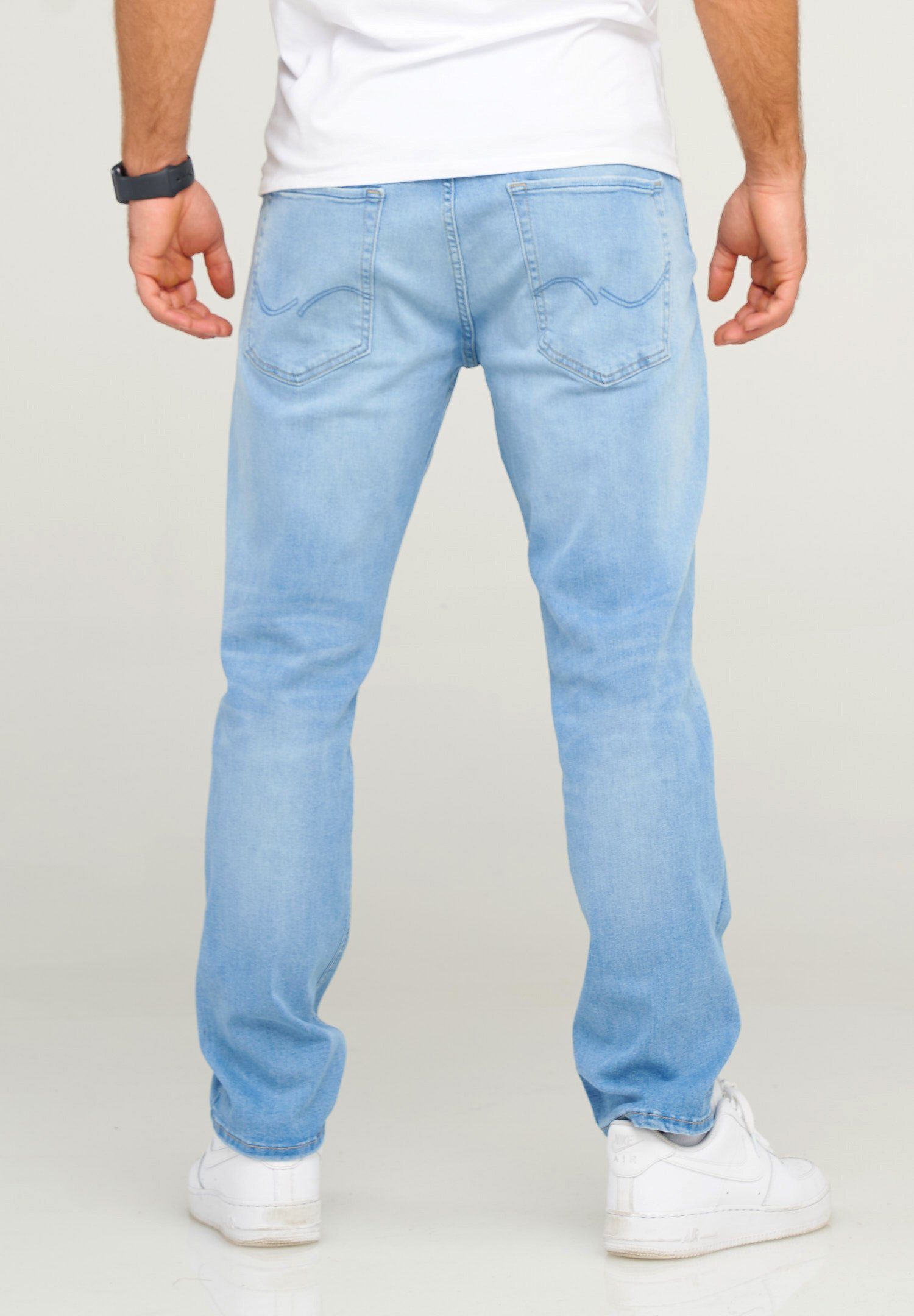 Jack & Jones Comfort-fit-Jeans JJIMIKE JJARIS im Used-Look mit Stretchanteil Herren Mike Jeans Comfort Fit Hose