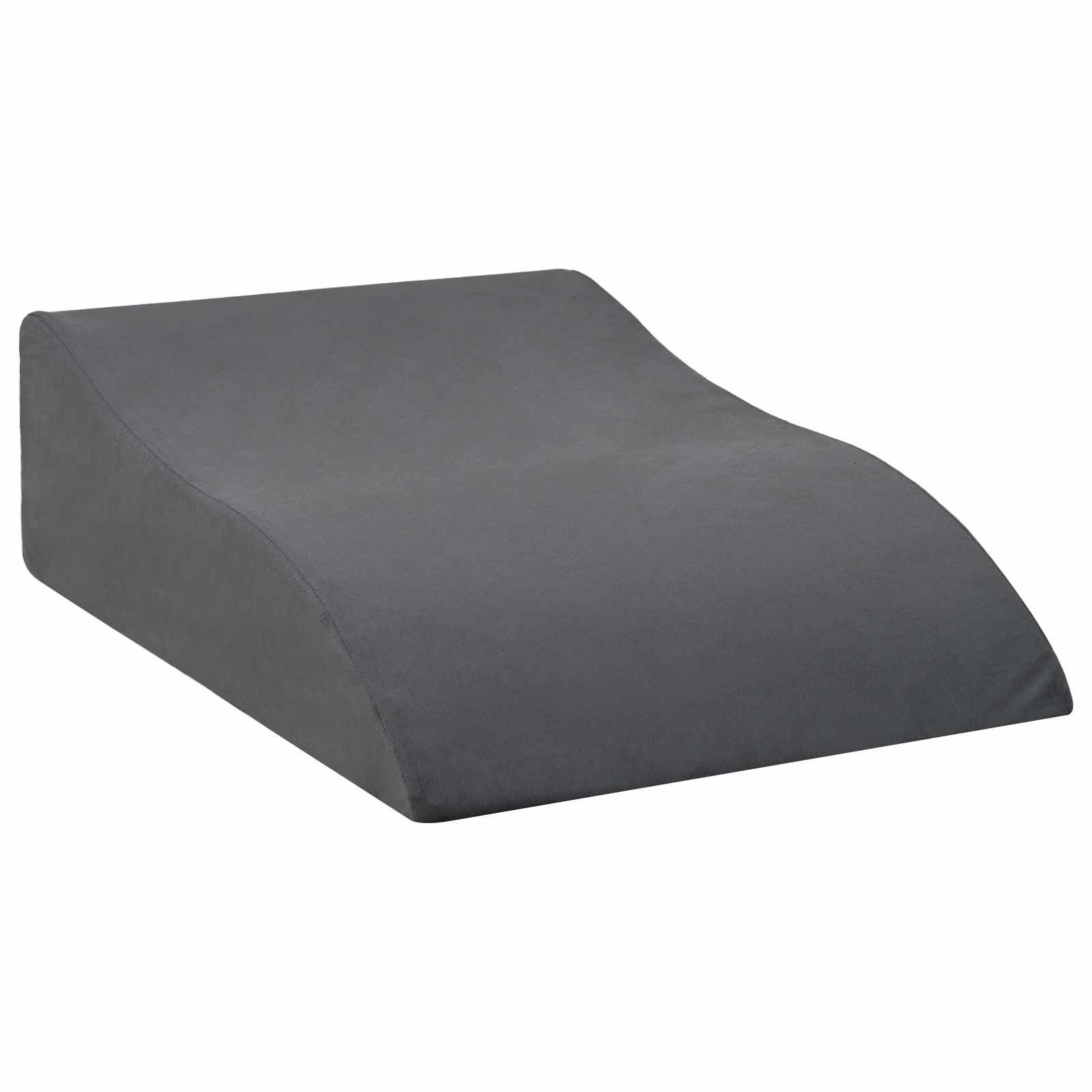 vidaXL Kopfkissen Beinkissen 68 x 40 x 18 cm PU-Schaum Grau, Bezug: Samt