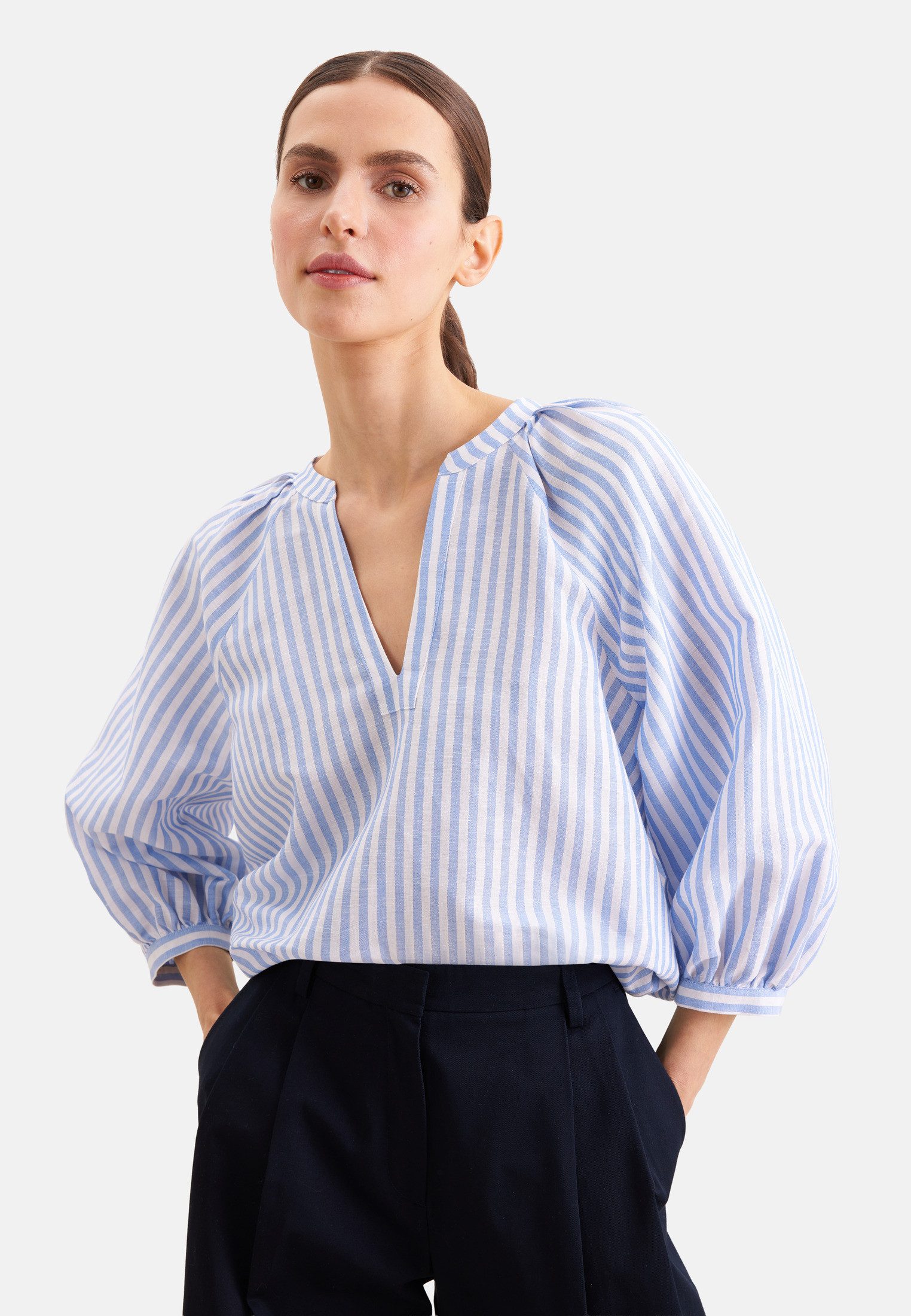 seidensticker Klassische Bluse Tunika Druck
