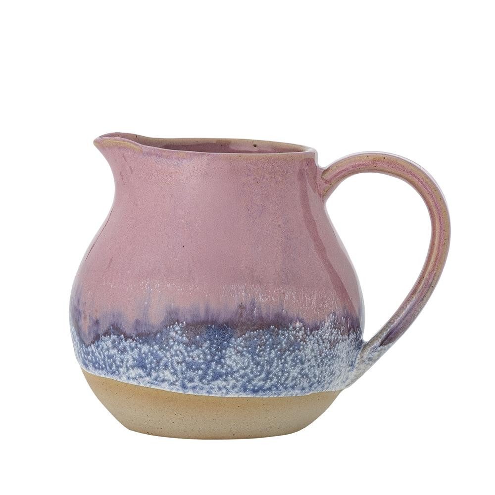 Bloomingville Milchkännchen Paula Rose, Steingut, D10,5xH10 cm, 0,435 l, Milchgießer, Sahnekännchen, Servierkännchen, Frühstückstisch