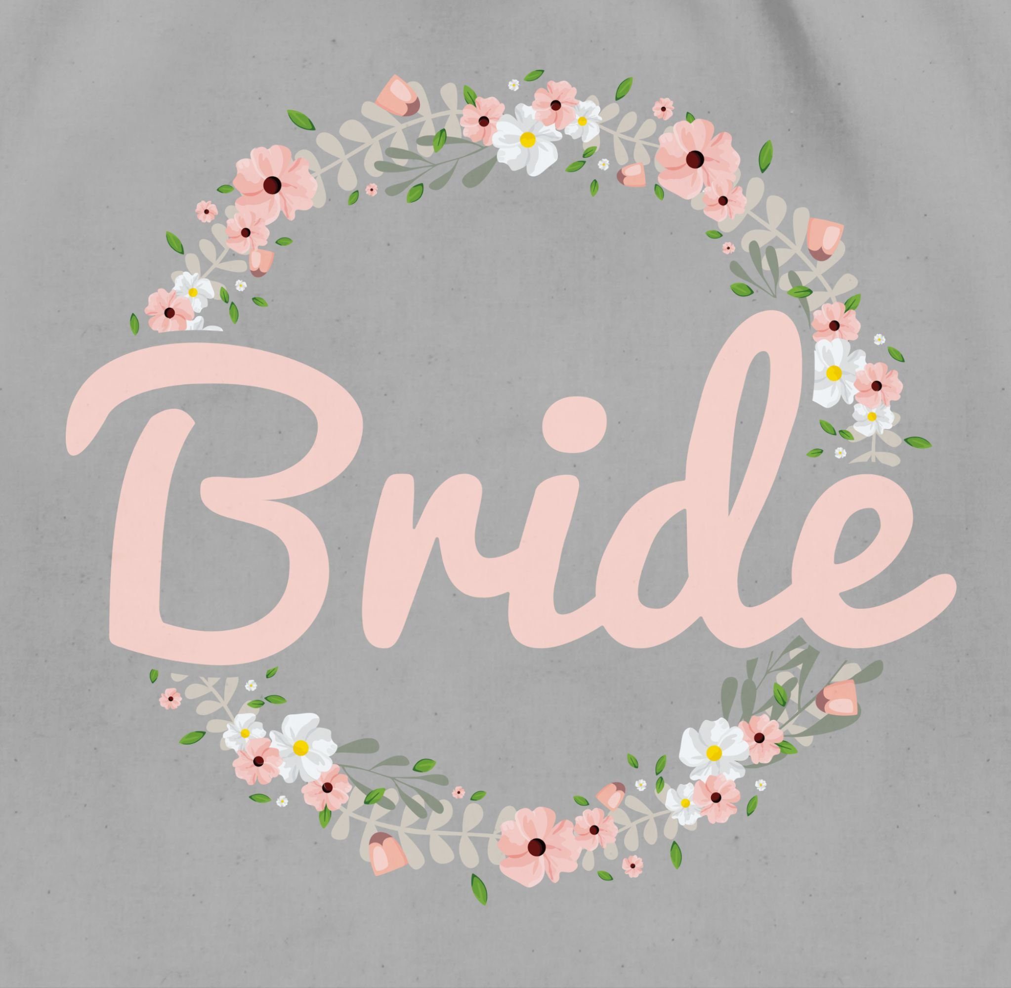 Shirtracer Turnbeutel Bride Blumenkranz rosé, JGA Junggesellenabschied Frauen