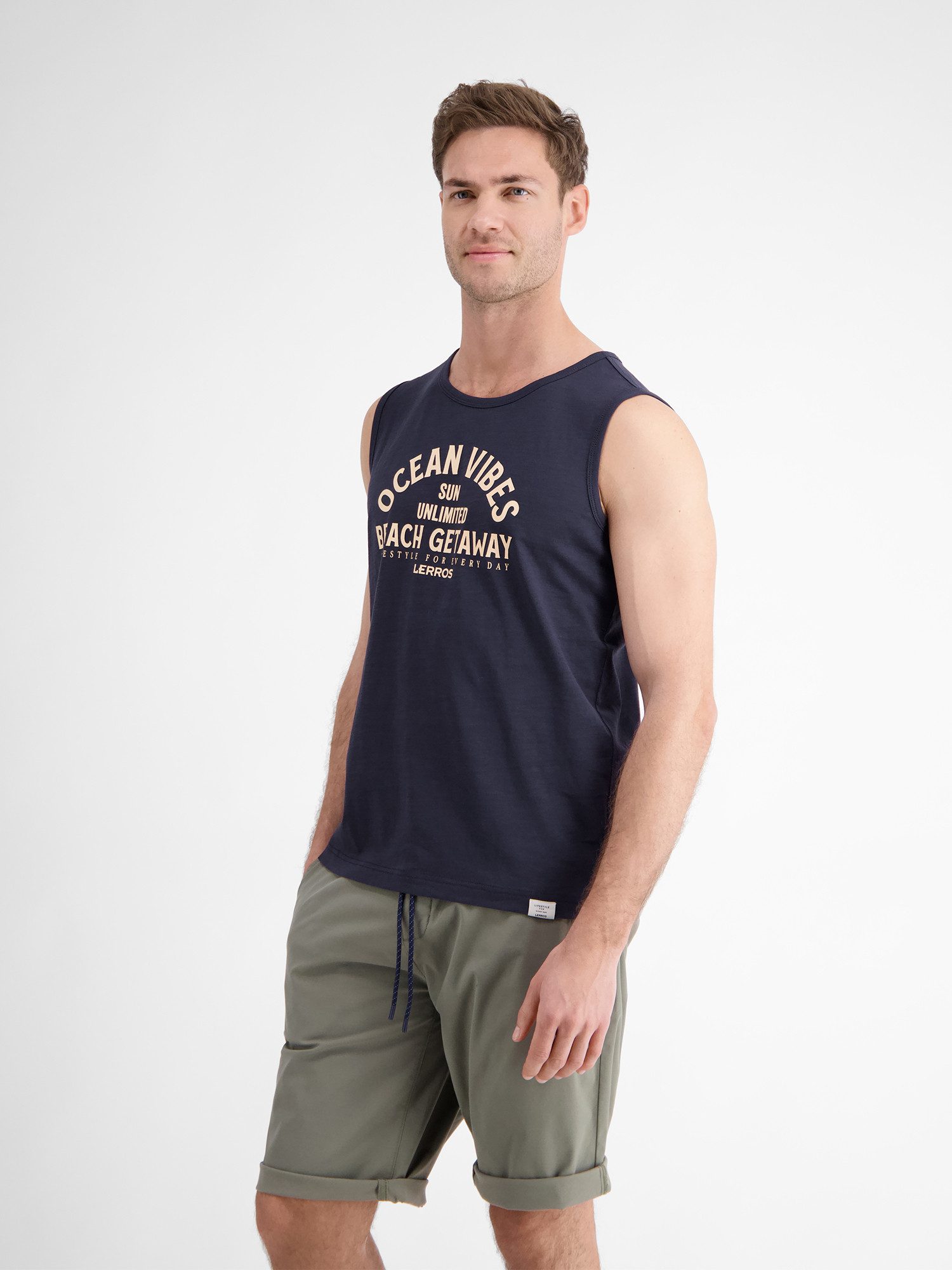LERROS Muskelshirt Herren Tanktop mit Brustprint