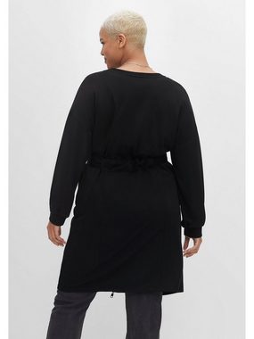 Sheego Shirtjacke Große Größen in Longform, mit dekorativem Gürtel