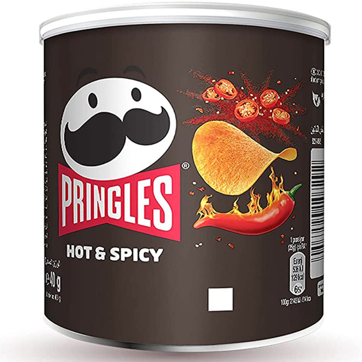 Pringles Knabberei, Pringles Hot und Spicy Stapelchips würzig und scharf im Geschmack 40g