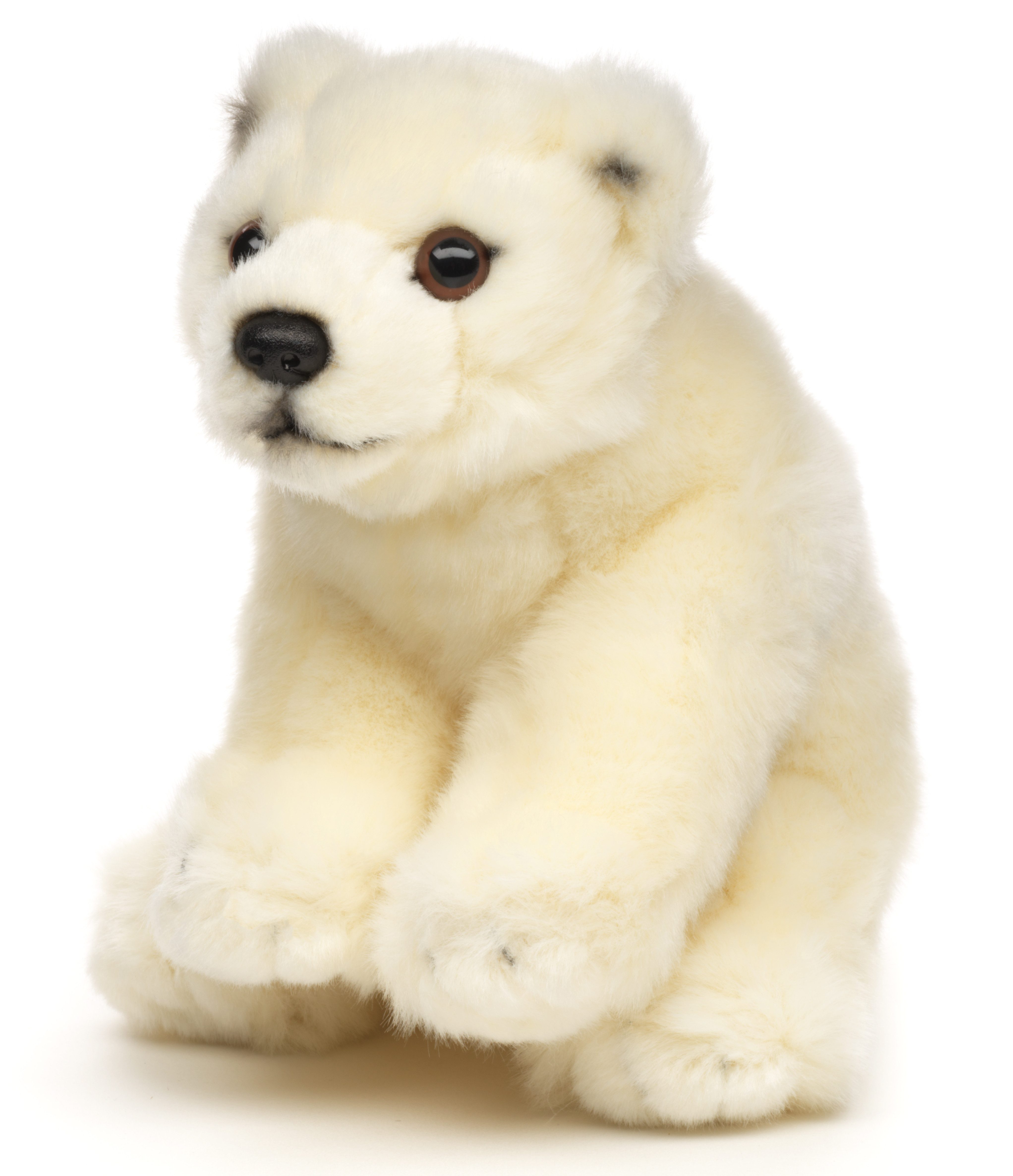 Uni-Toys Kuscheltier Eisbär Junges, stehend - 19 cm (Länge) - Plüsch-Bär - Plüschtier, zu 100 % recyceltes Füllmaterial