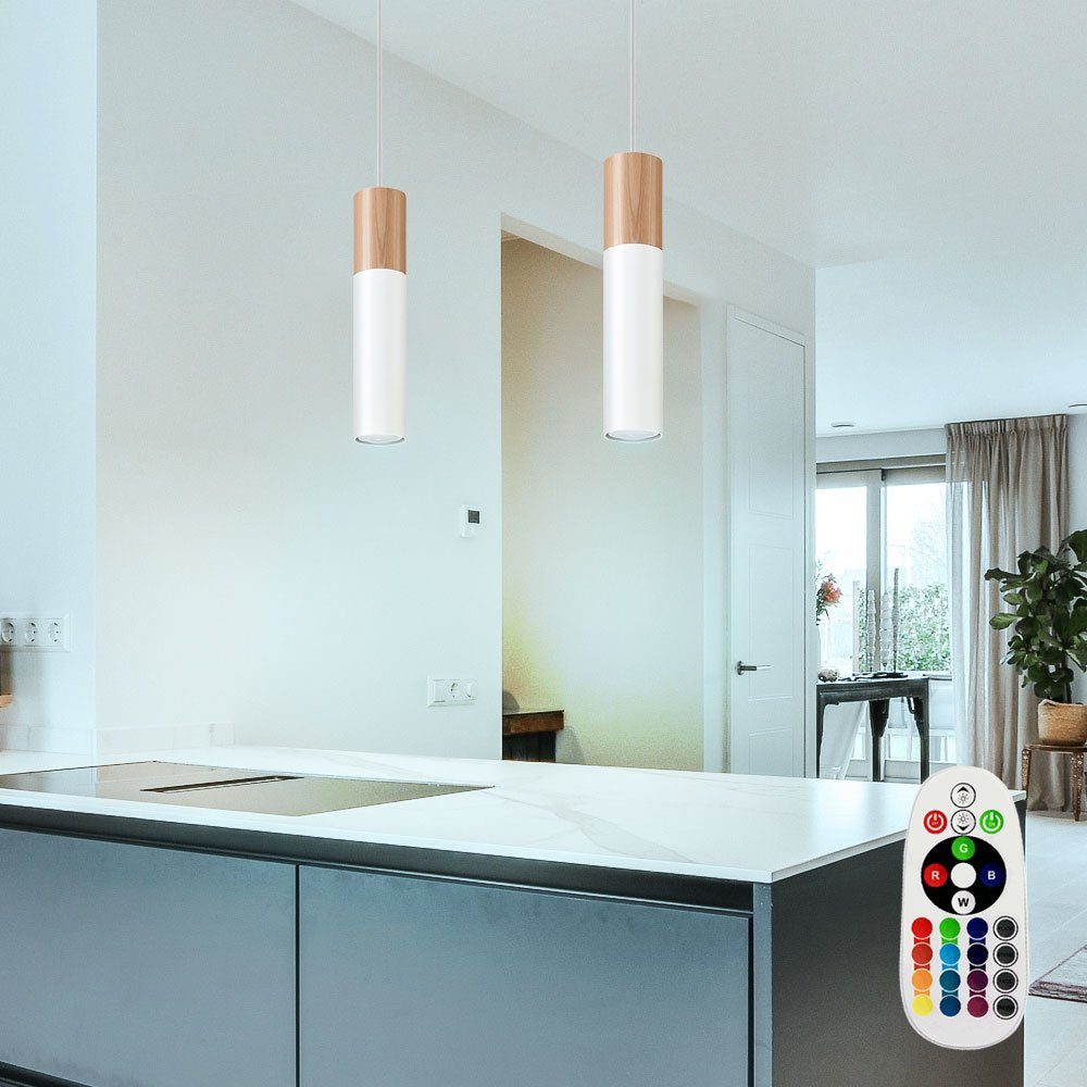 LED RGB 7W Wand Lampe Farbwechsler Fernbedienung dimmbar bunt Wohnzimmer Glas 