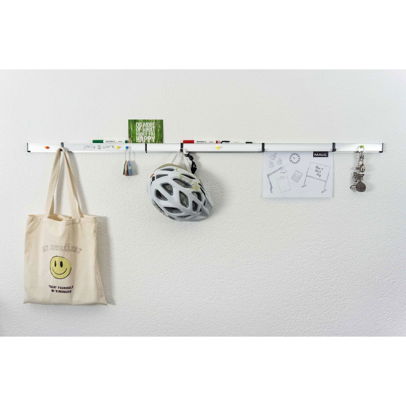 MAUL Bilderleiste Multifunktions-Klemmleiste MAULtalent Aluminium, 100,5 cm