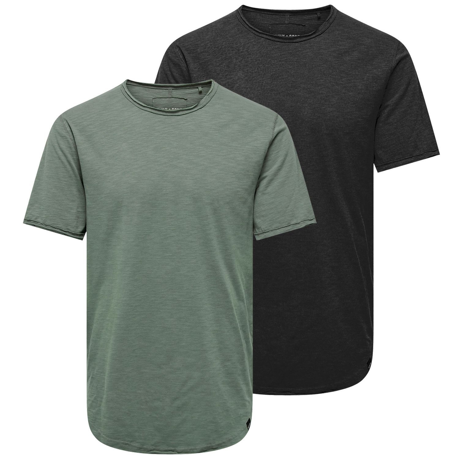 1 x schwarz / 1 x khaki
