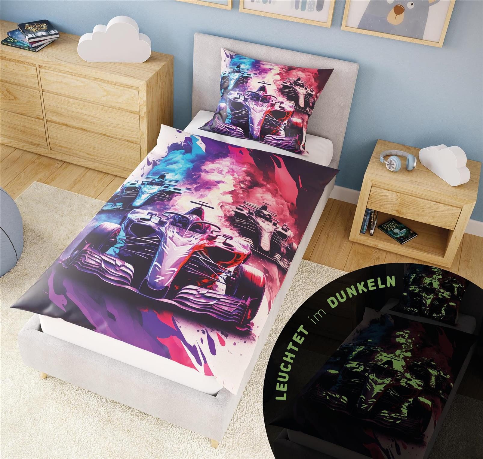 Carpe Sonno Kinderbettwäsche 135x200 +10 SPIELE +KINDERBUCH Baumwoll Bettwä günstig online kaufen