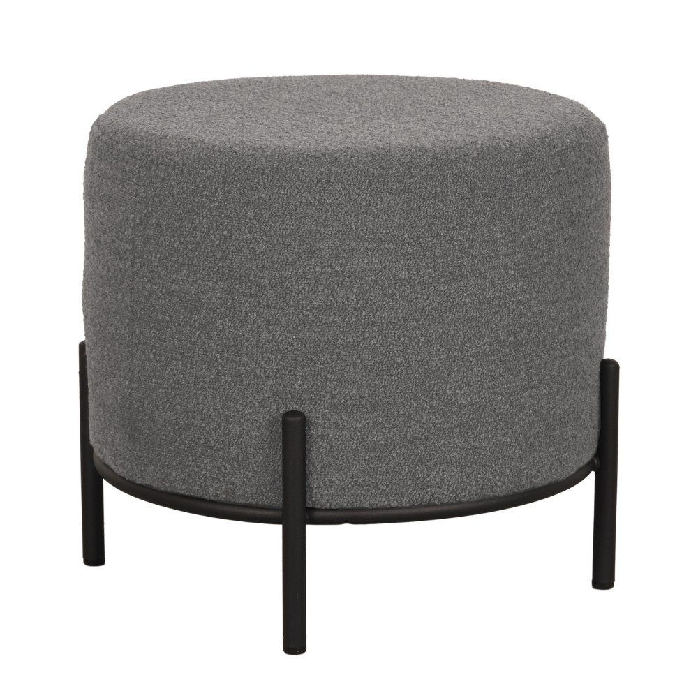 RINGO-Living Stuhl Hocker Healani in Grau aus Stoff 410x460mm, Möbel