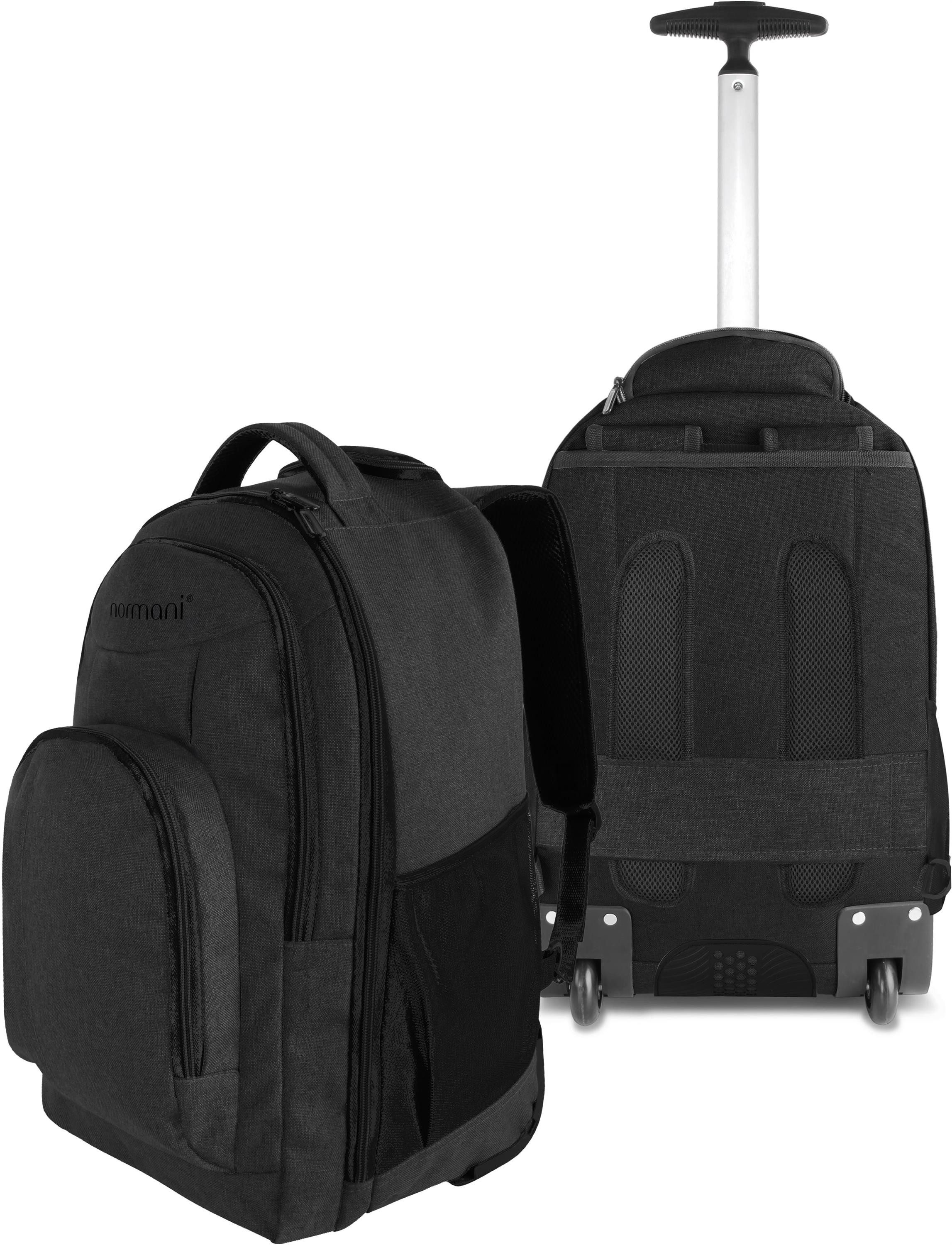 normani Reisetasche Rucksack mit Trolleyfunktion 30 Liter Yori, Trolley-Rucksack mit Rollen