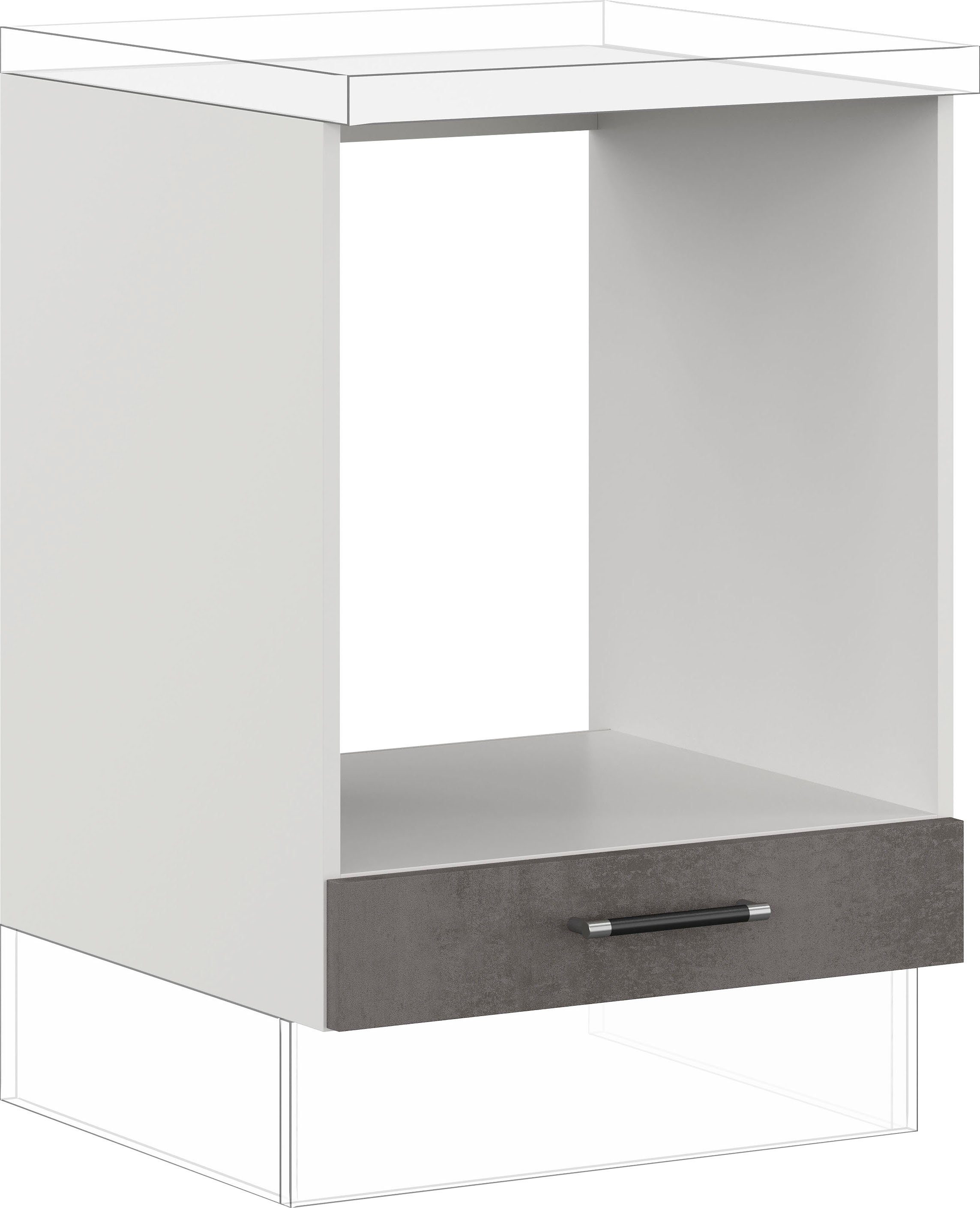 IMPULS KÜCHEN Herdumbauschrank "Prag und Valencia", Breite/Höhe: 60/72,3 cm, mit Soft-Close vormontiert, mit zusätzlichem Schubkasten