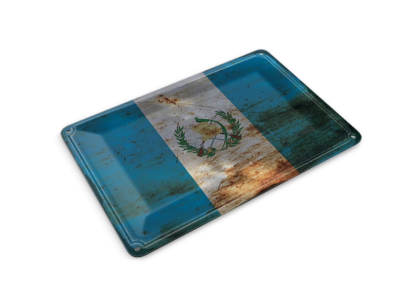 Femer GmbH Postkarte Flagge Guatemala 14x10 cm Flag Guatemala Rost, unfrankiert