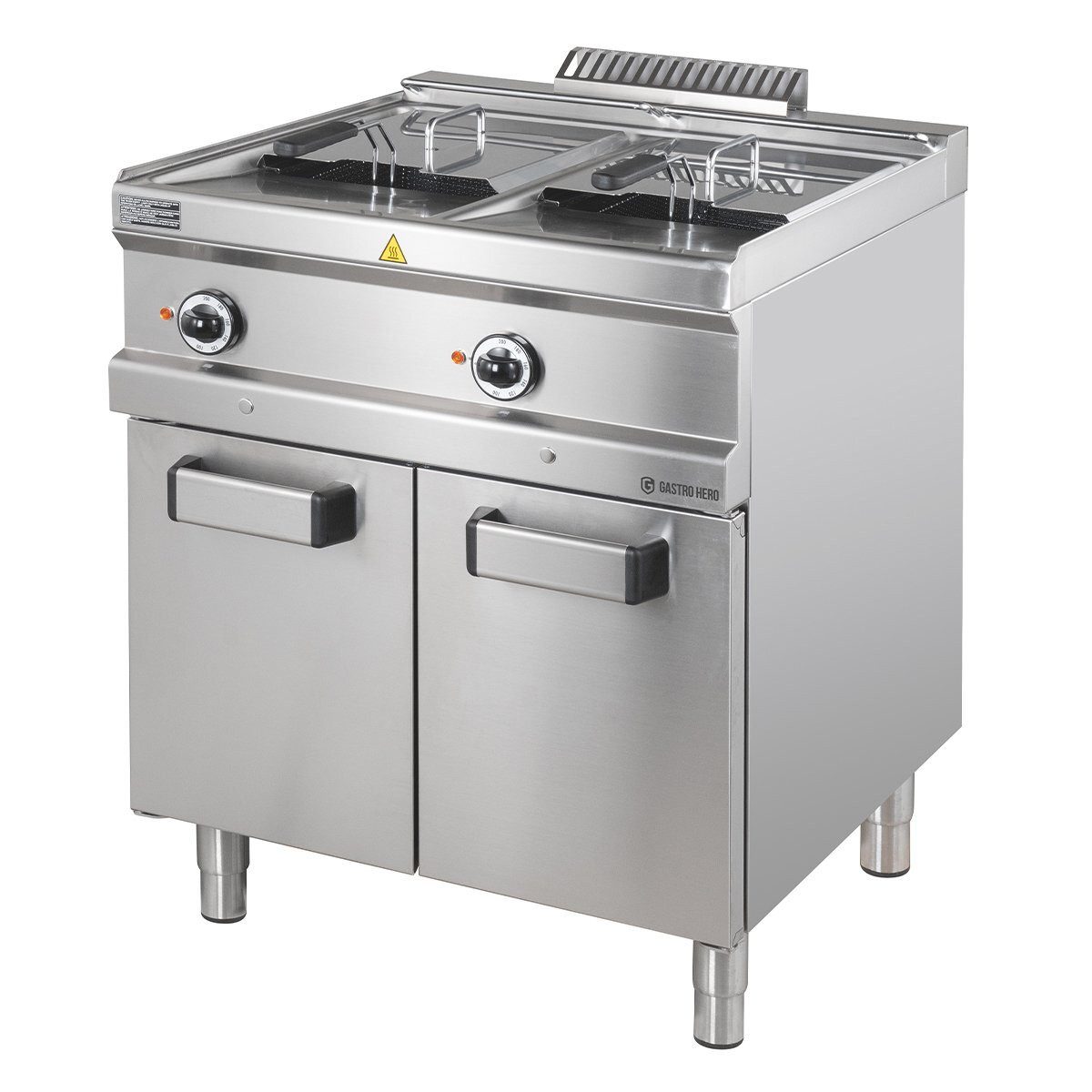 GastroHero Fritteuse Elektro Doppel Fritteuse 2x13 Liter 18 kW Edelstahl Gastro, 18000 W