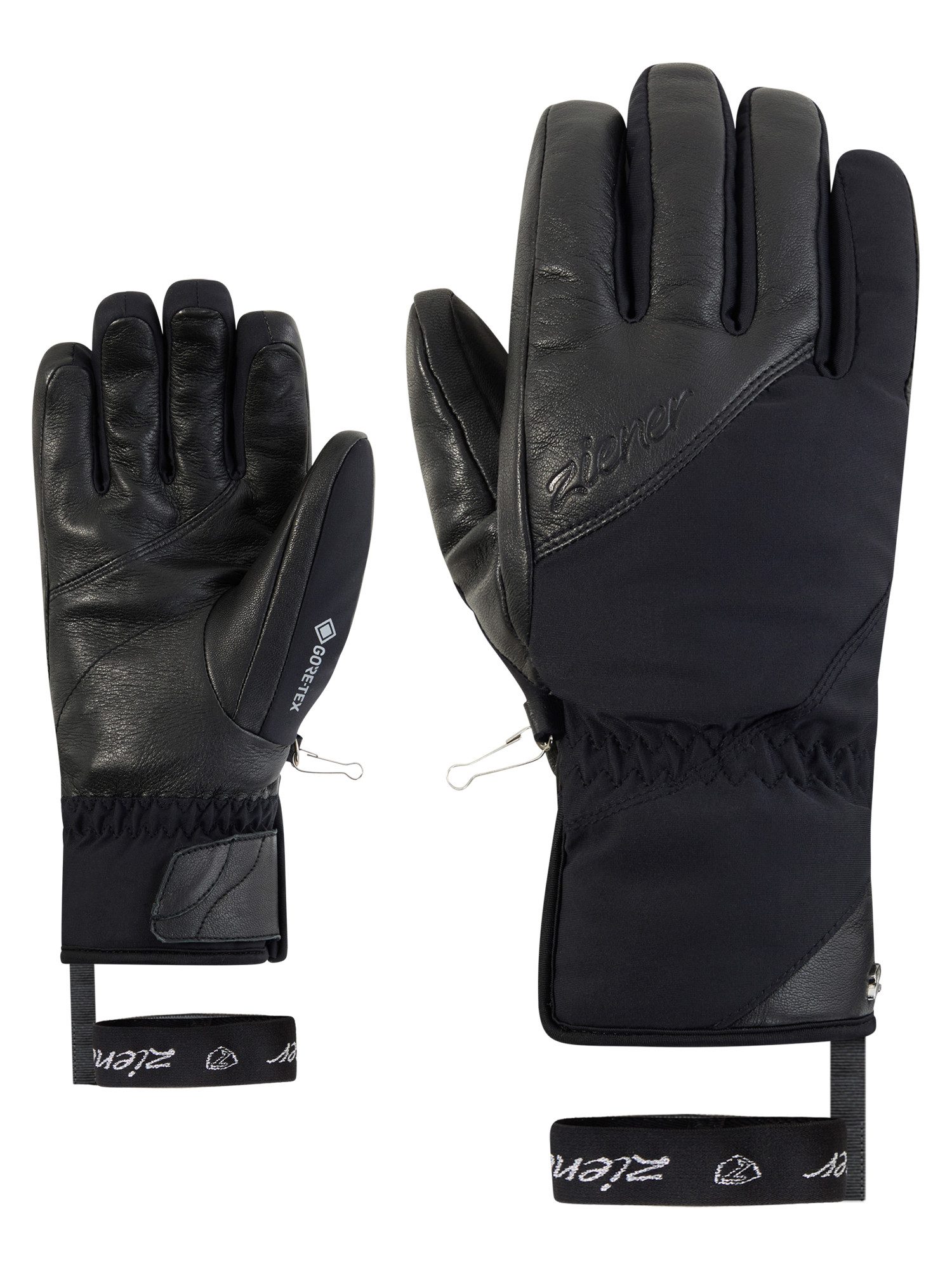 Ziener Skihandschuhe KLISY-Z GORE‑TEX® PrimaLoft® DAMEN wasserdicht, winddicht, atmungsaktiv, extra warm, Lederanteil