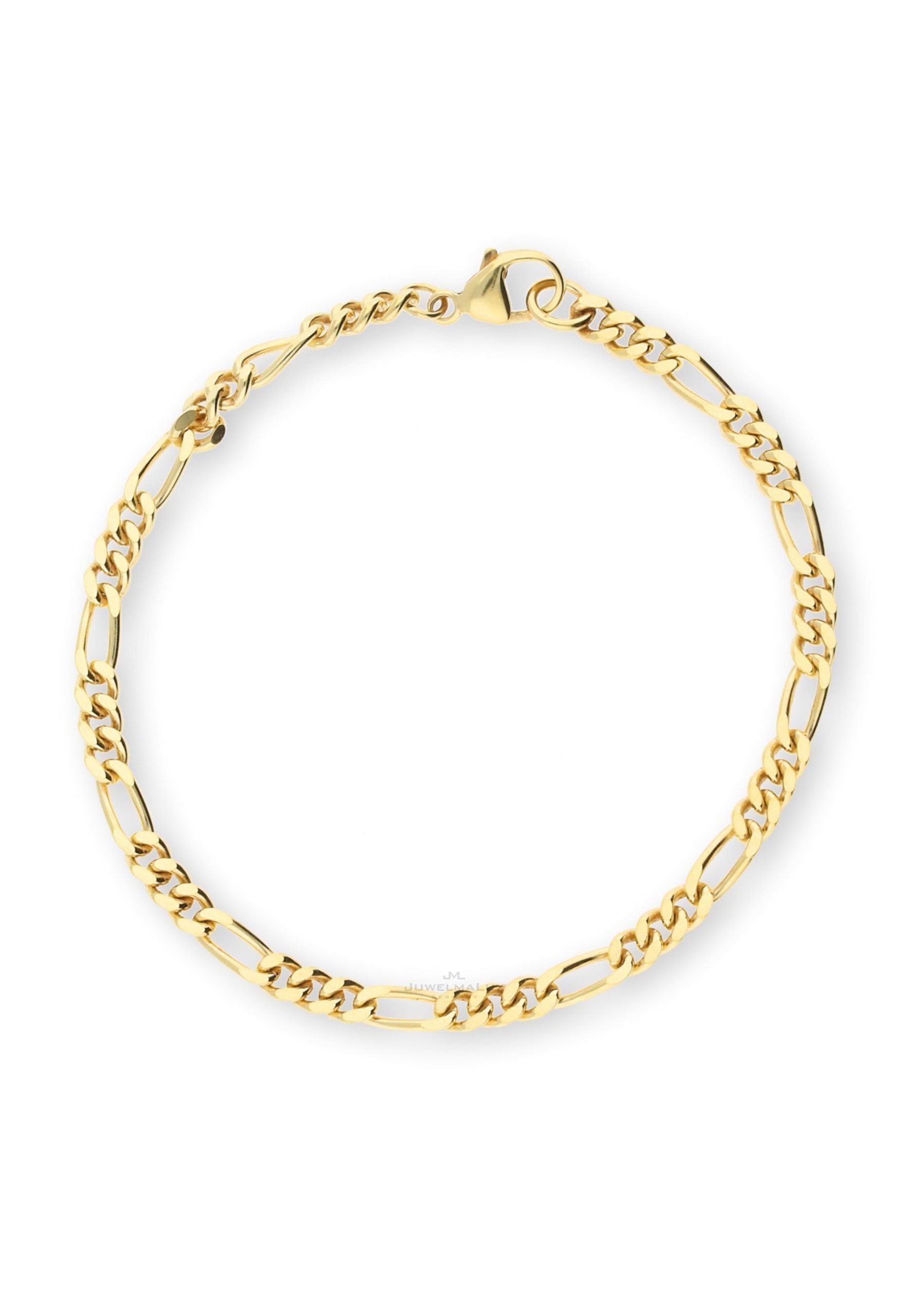JuwelmaLux Goldarmband »Armband Gold Figarokette« (1-tlg), Unisex Armband  Gelbgold 585/000, inkl. Schmuckschachtel