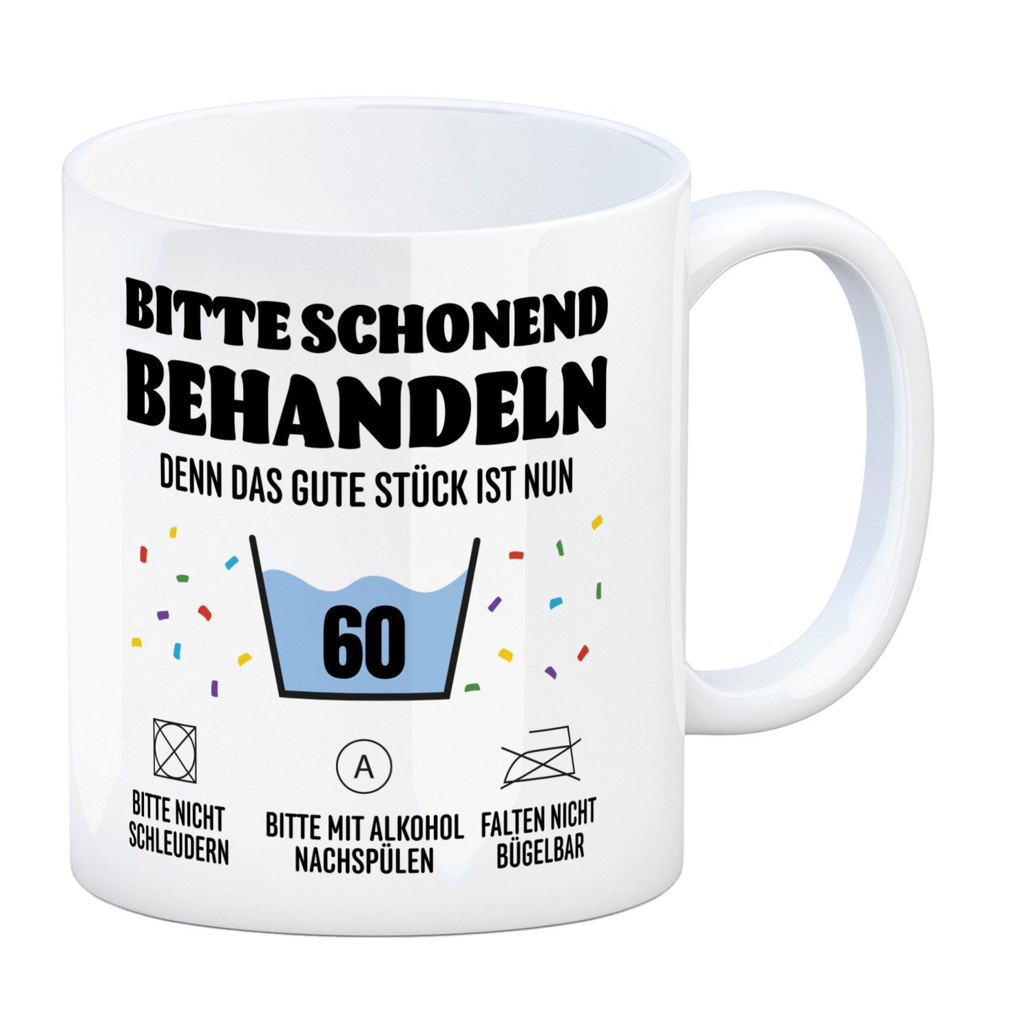 speecheese Tasse Bitte schonend behandeln - 60. Geburtstag Kaffeebecher