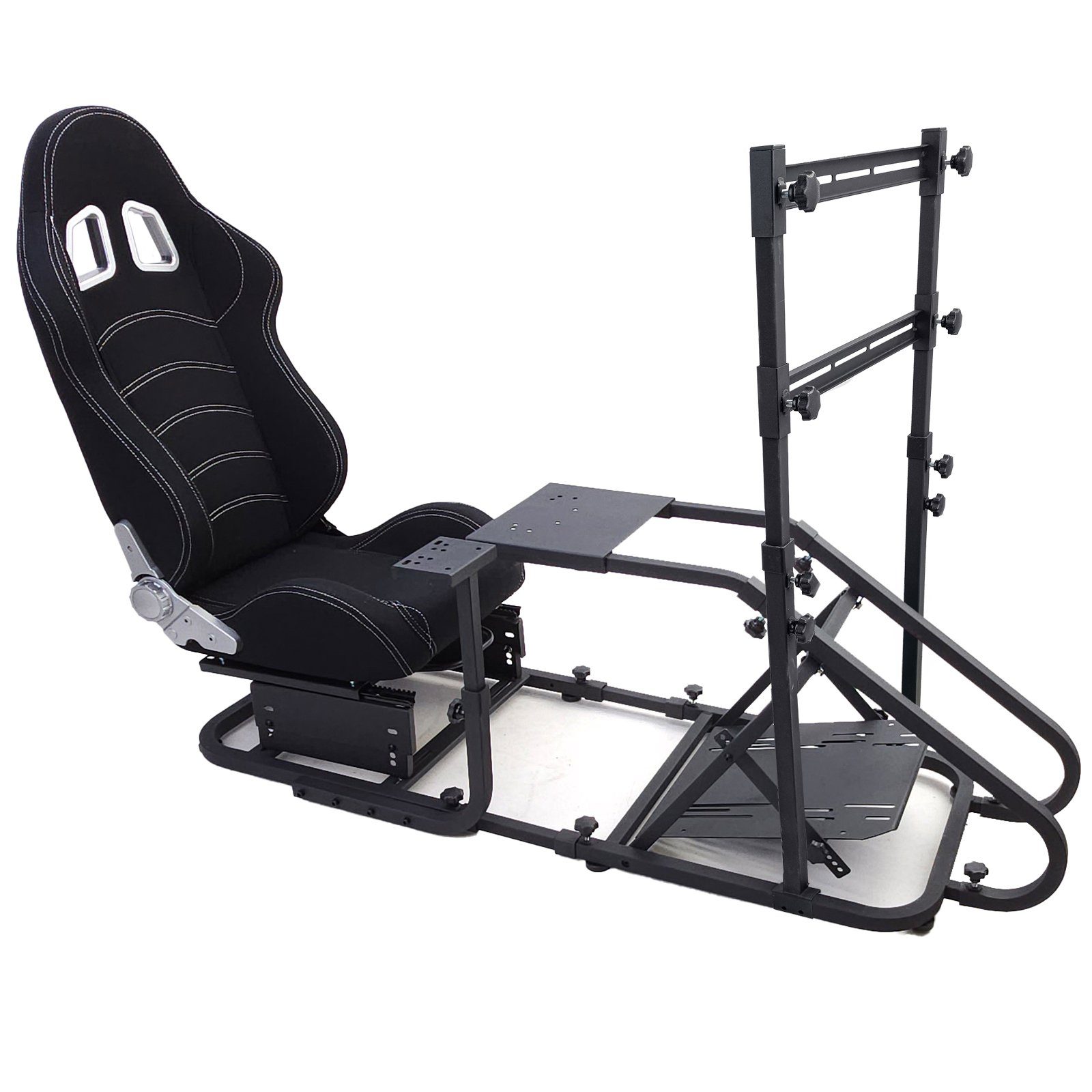 Tenzo-R Sim Rig 2 + Sitz Cockpit Monitor Renn Simulator für PS5 Xbox PC Simulations-Controller