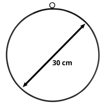 Amare home Bastelkranz Metallring Dekorativer Türkranz 30 cm Ring