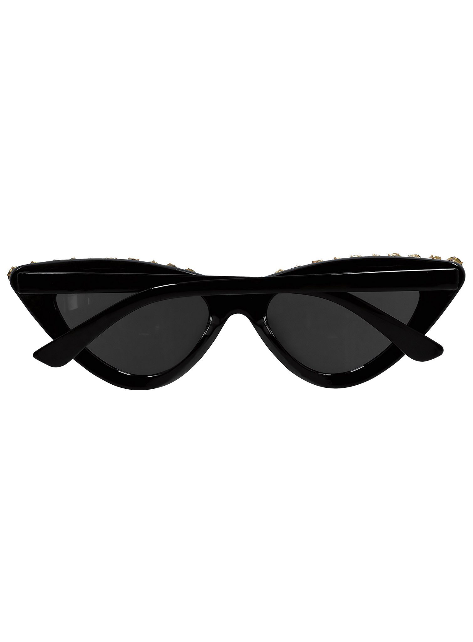 Boland Kostüm 50er Jahre Butterfly Brille mit Strass, Sonnenbrille im Retrolook mit viel Glitzer