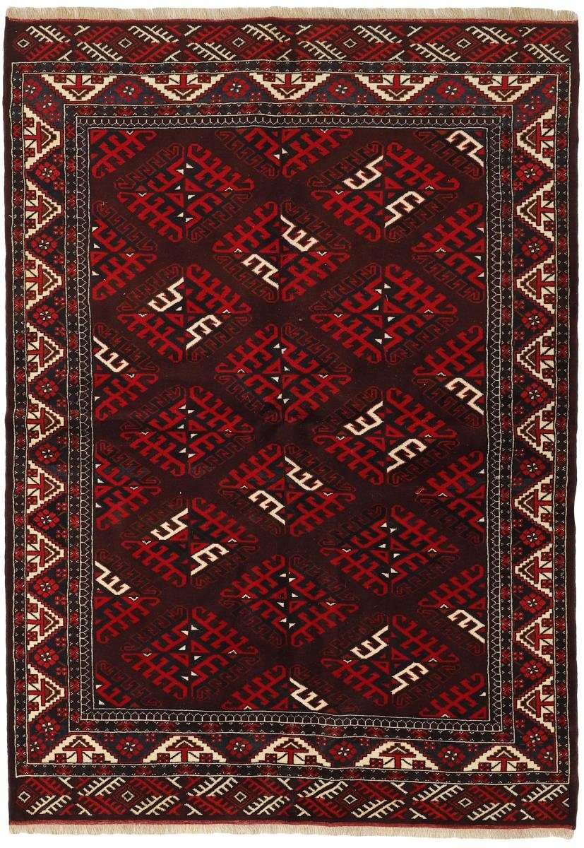 Orientteppich Turkaman 176x253 Handgeknüpfter Orientteppich / Perserteppich, Nain Trading, rechteckig, Höhe: 6 mm