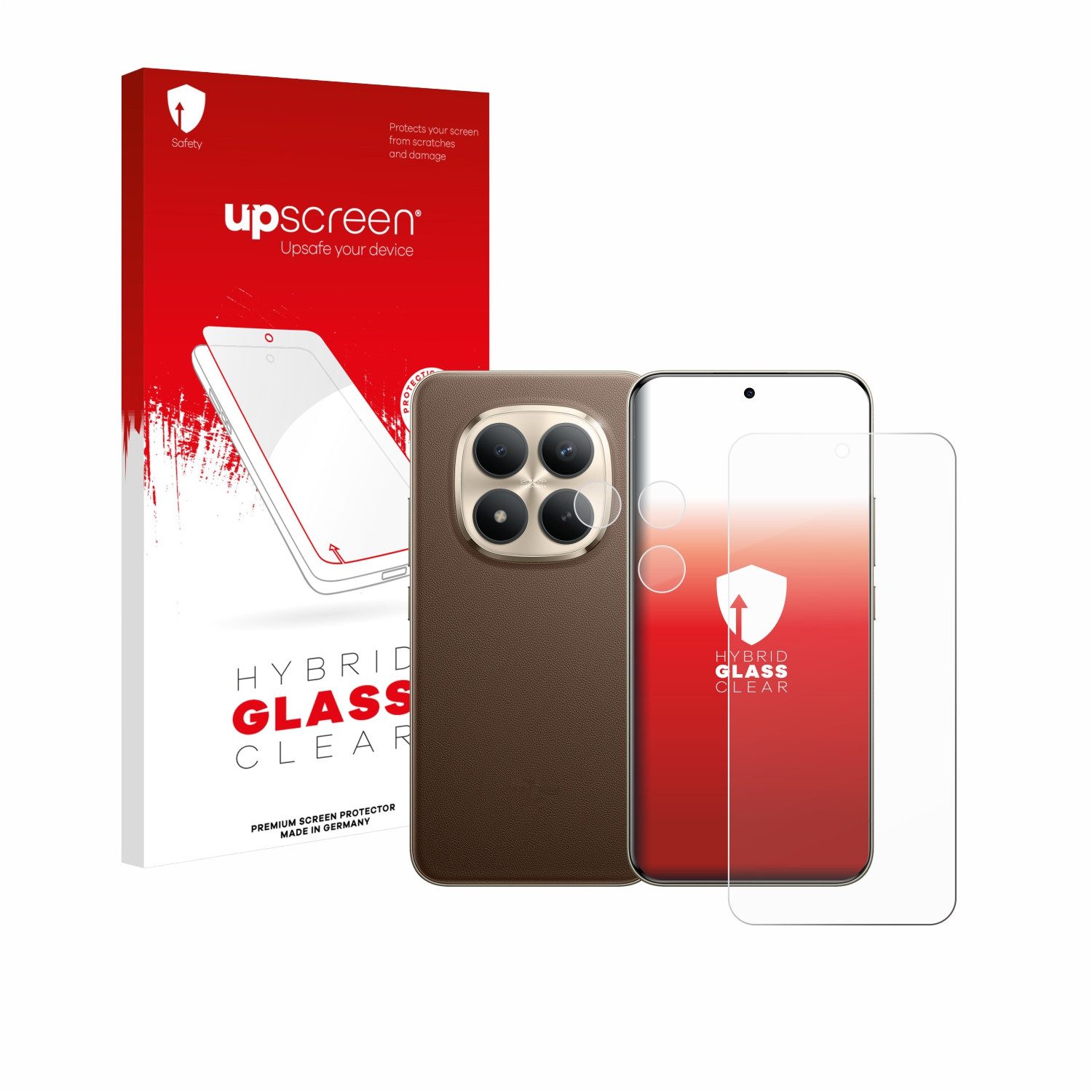 upscreen Displayschutzglas Folie für Xiaomi Redmi Note 15 Pro Plus 5G (Display+Kamera), Schutzfolie Glas Panzer Display Schutz klar