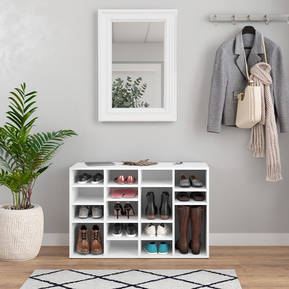 Vicco Schuhregal Lysander, Weiß/Weiß, 104 x 65.5 cm, 1-tlg. günstig online kaufen