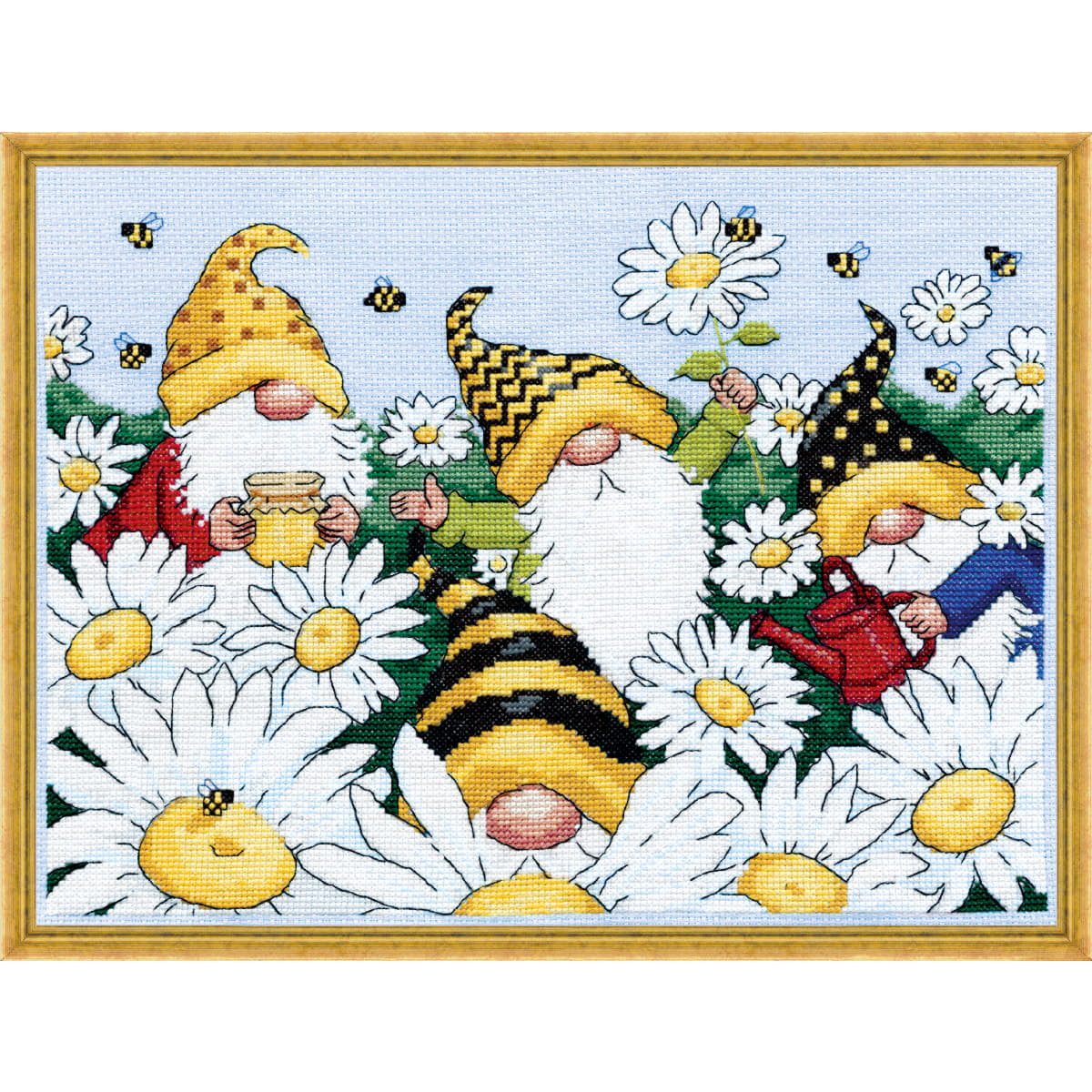 Design Works Crafts Kreativset Design Works Kreuzstich Stickpackung "Wichteln", Zählmuster, 23x30cm, (embroidery kit by Marussia)