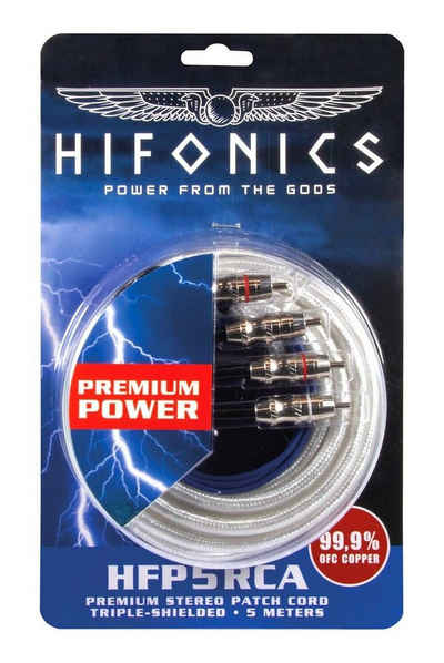 Hifonics Premium Cinchkabel 99,9% OFC Kupfer 5 m HFP5-RCA Audio-Kabel