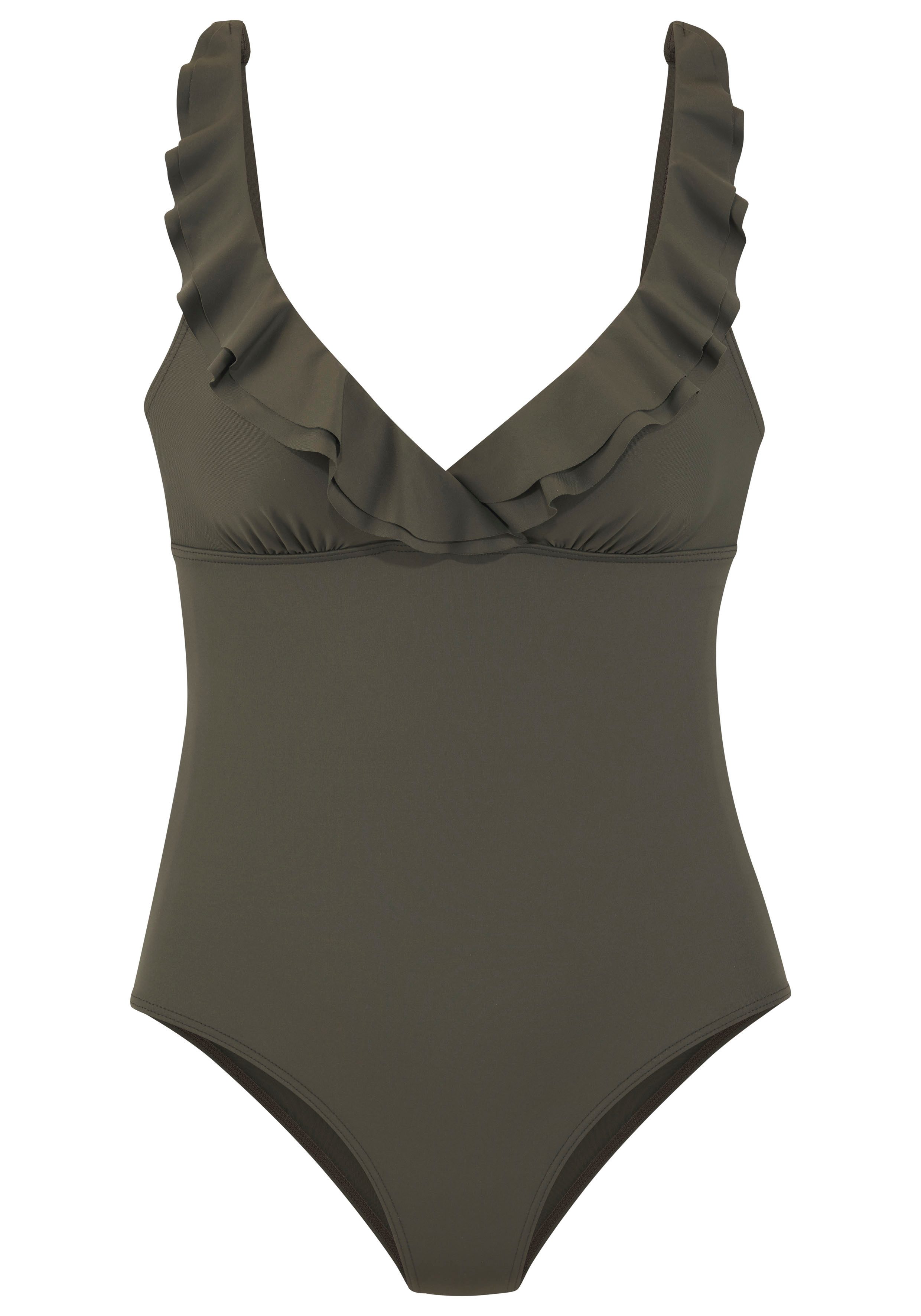 JETTE Badeanzug mit eleganter Rüsche und Shaping-Effekt günstig online kaufen