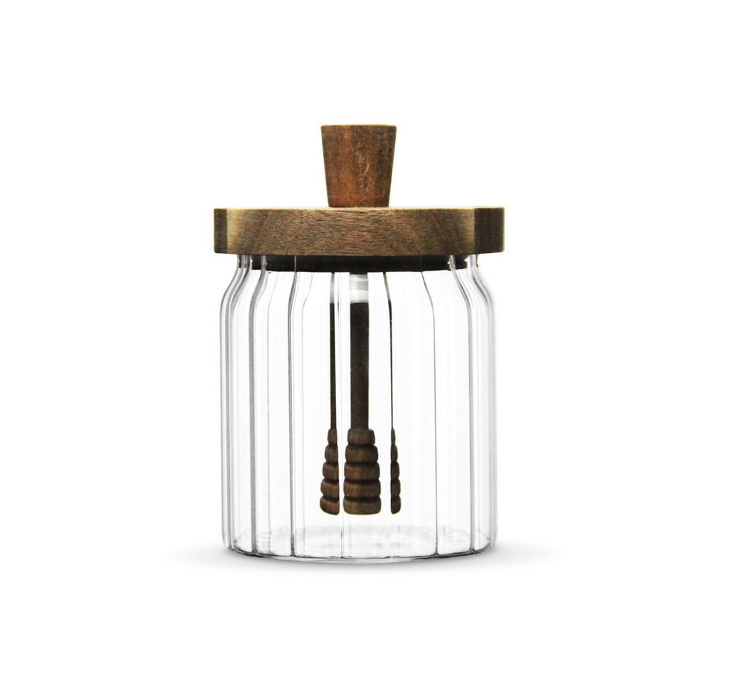 EKA Honigglas Stripe Akazien Honigglas, (2-tlg)