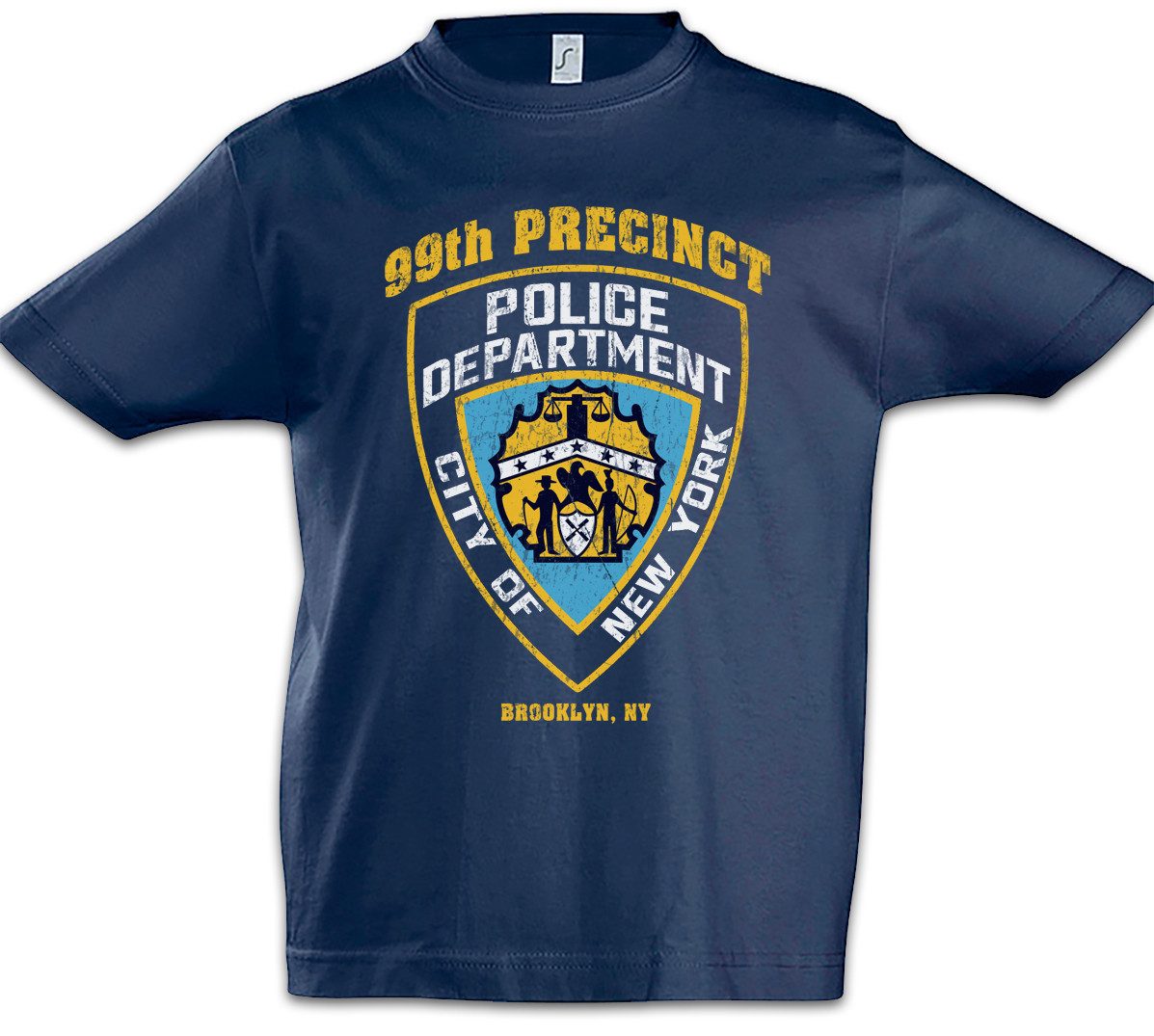 Urban Backwoods Print-Shirt Police Badge 99th Precinct Kinder T-Shirt Brooklyn Peralta B99 Nine (1-tlg) Nine 99 Nine-Nine TV